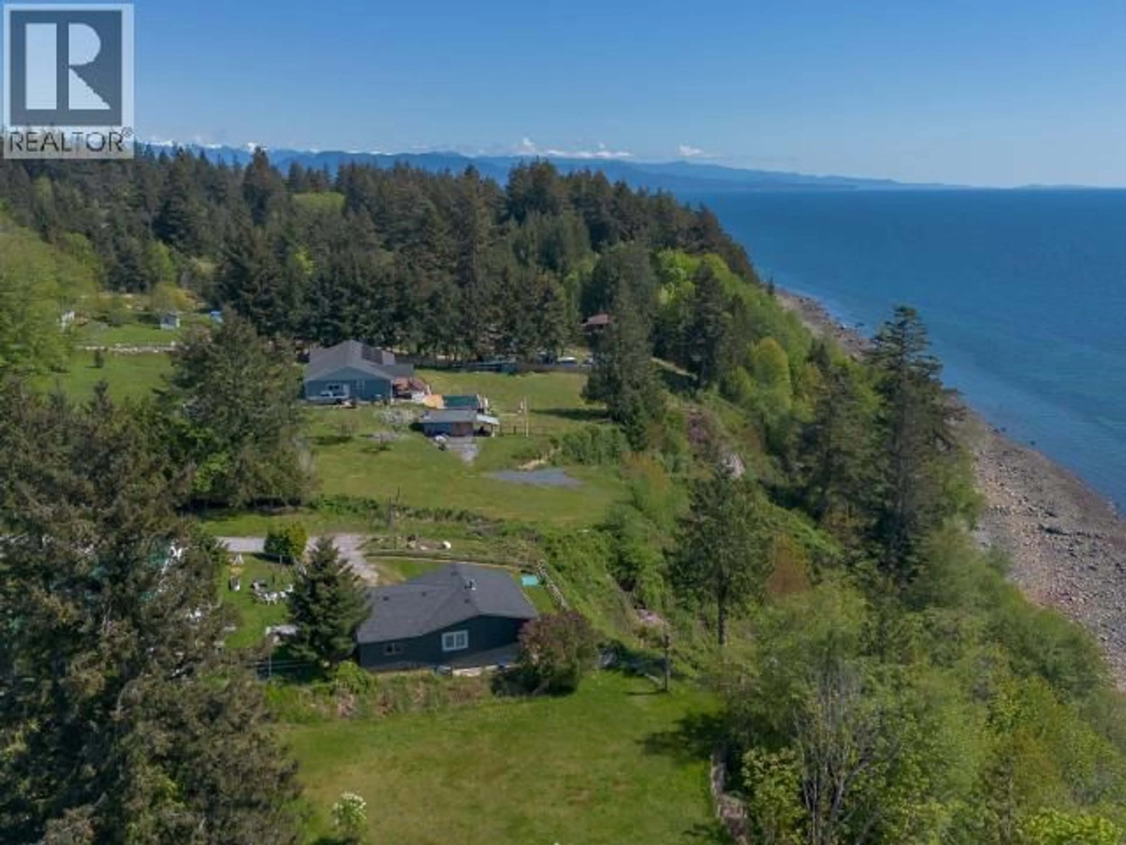 A pic from outside/outdoor area/front of a property/back of a property/a pic from drone, water/lake/river/ocean view for 2119 PALMER ROAD, Powell River British Columbia V8A0H8