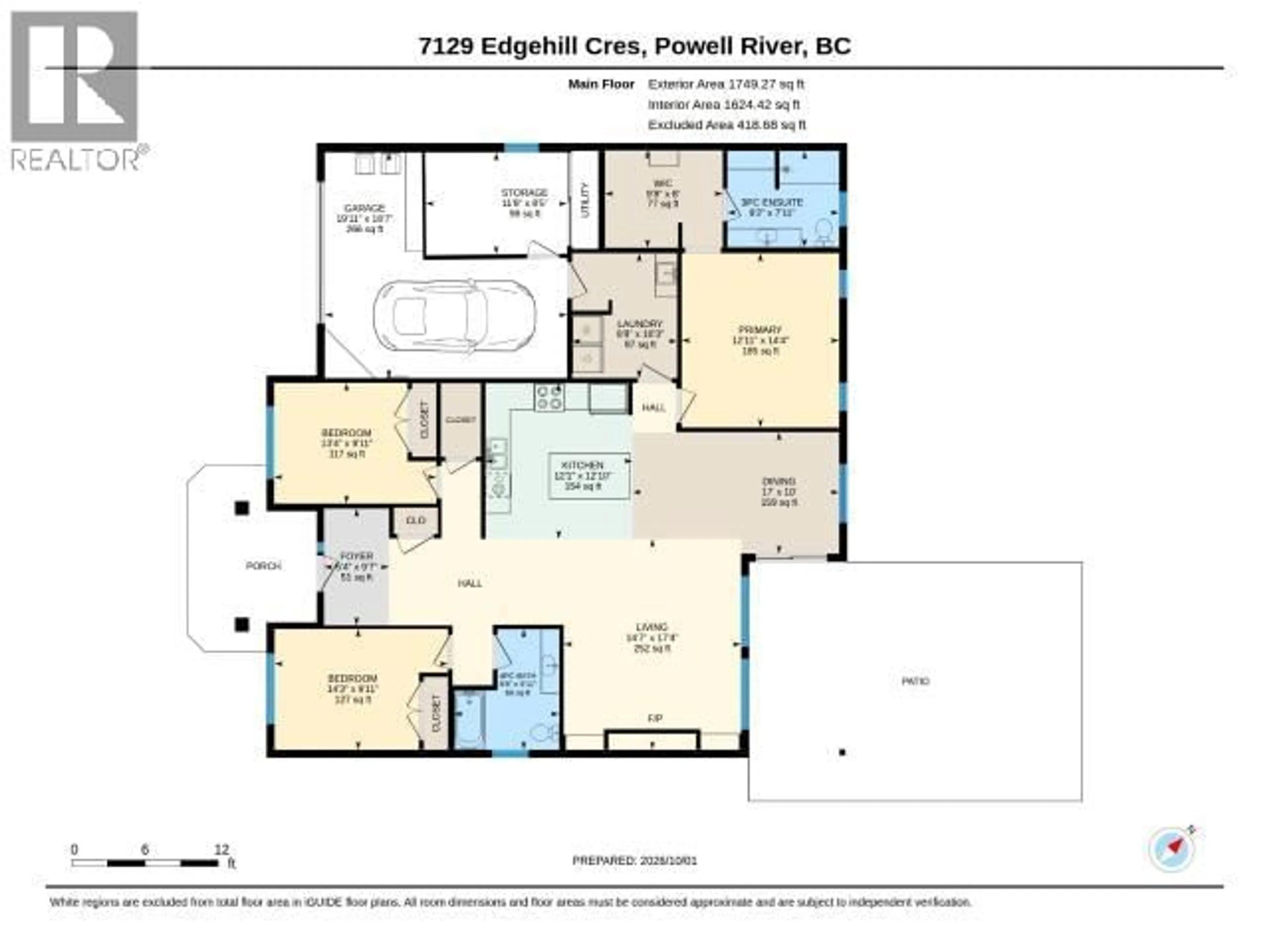Floor plan for 7129 EDGEHILL CRESCENT, Powell River British Columbia V8A0A1
