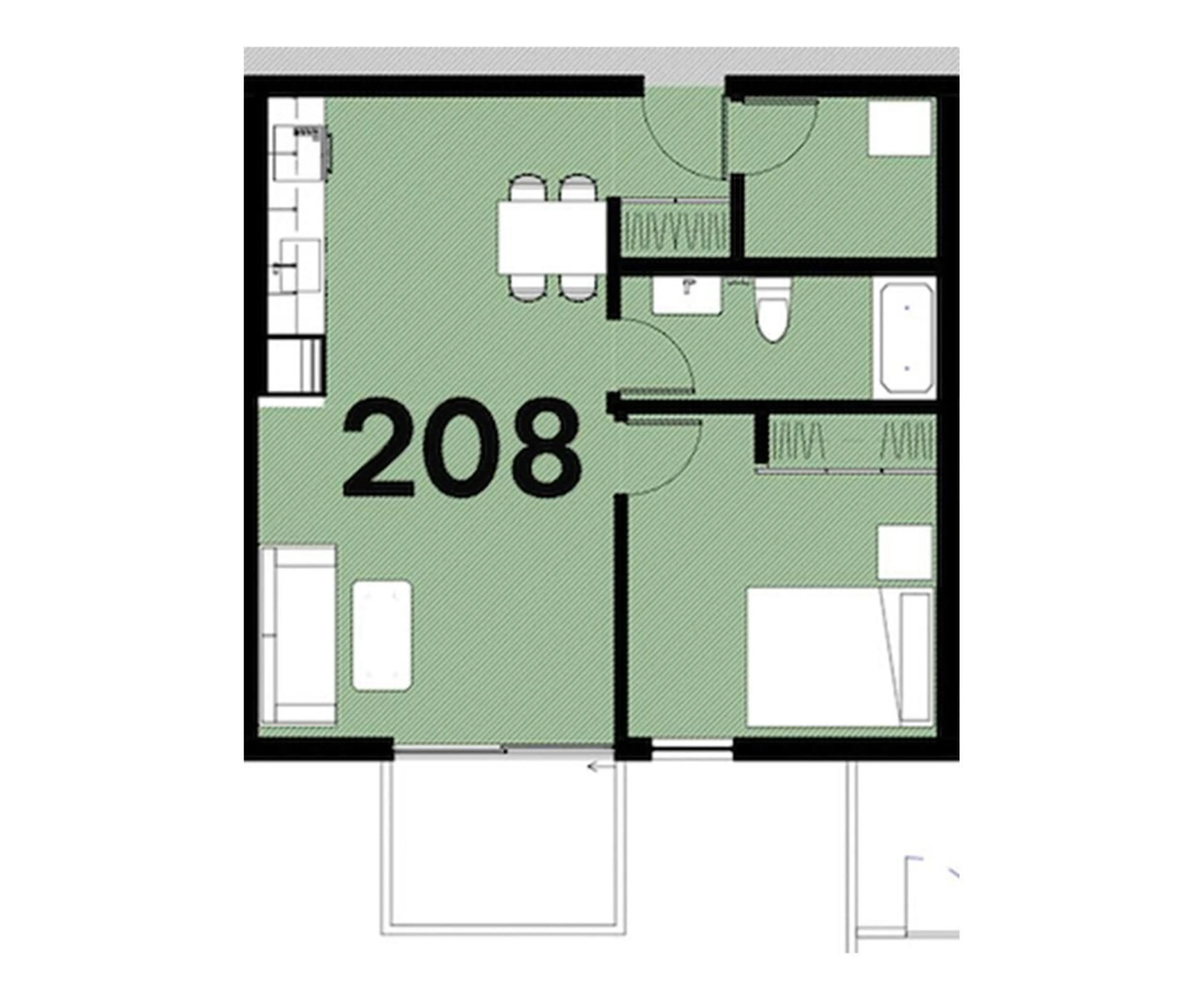 Floor plan for 308 - 514 VICTORIA STREET, Nelson British Columbia V1L4K8