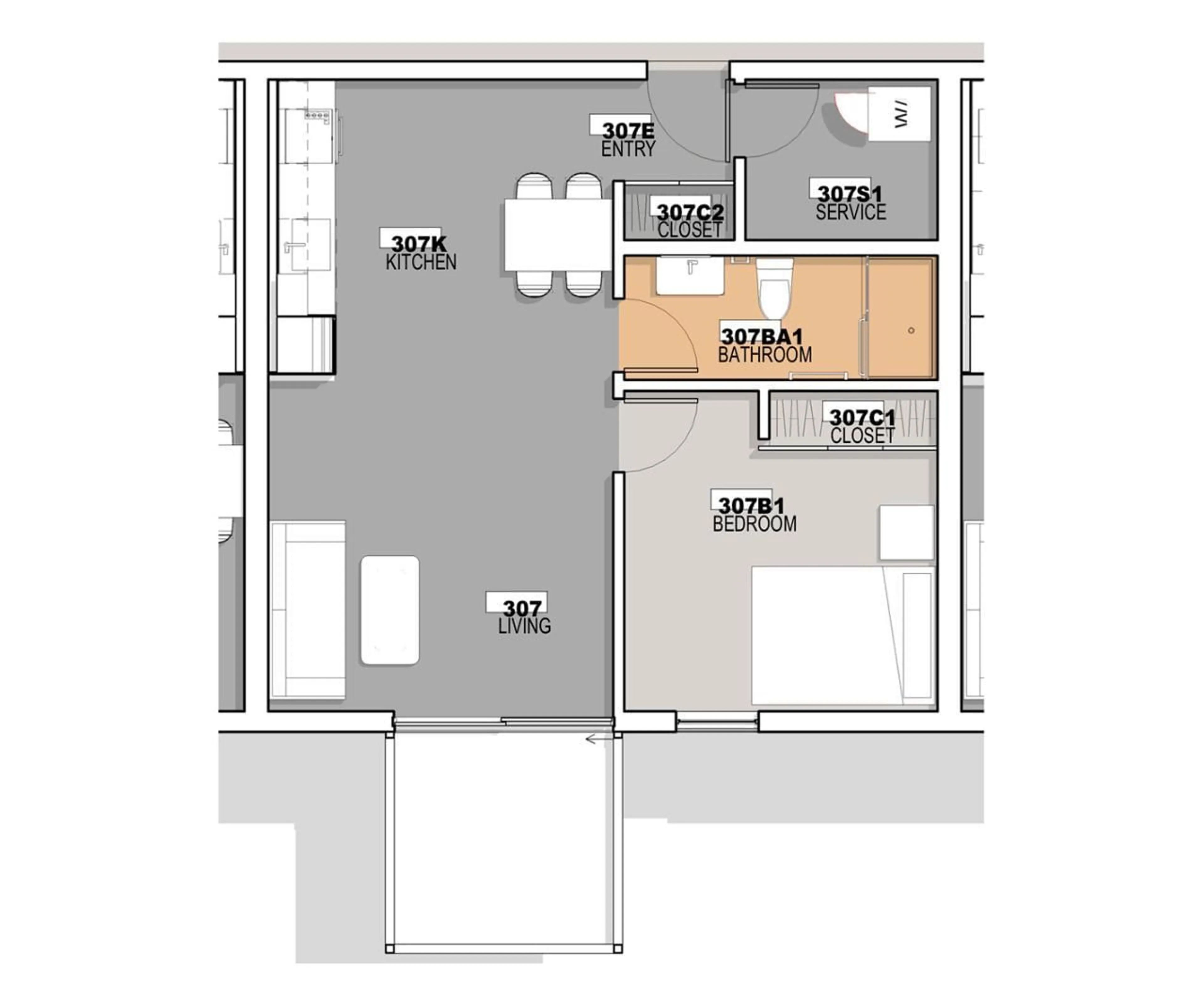 Floor plan for 407 - 514 VICTORIA STREET, Nelson British Columbia V1L4K8