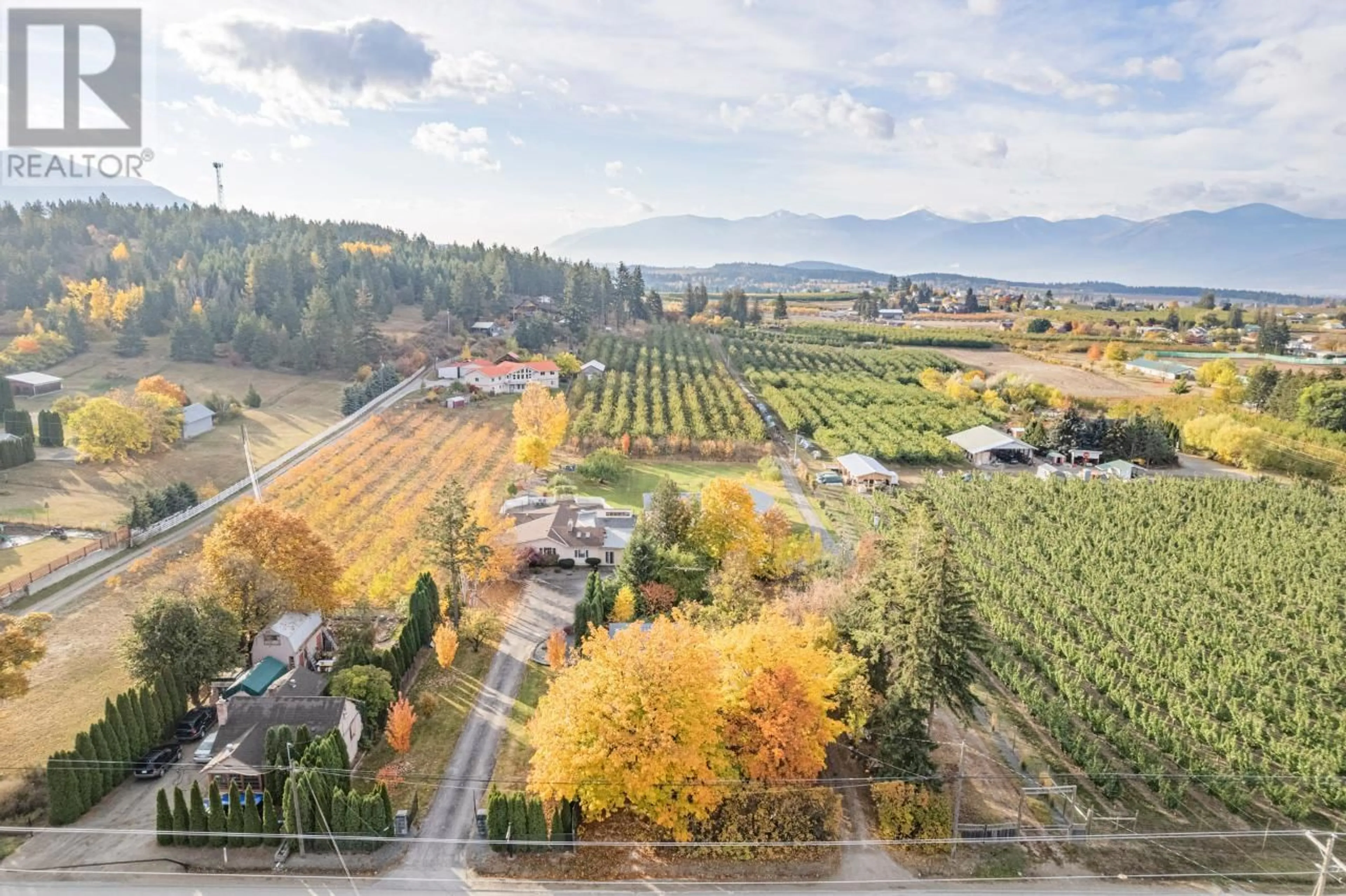 A pic from outside/outdoor area/front of a property/back of a property/a pic from drone, mountain view for 2819 ERICKSON ROAD, Erickson British Columbia V0B1G1