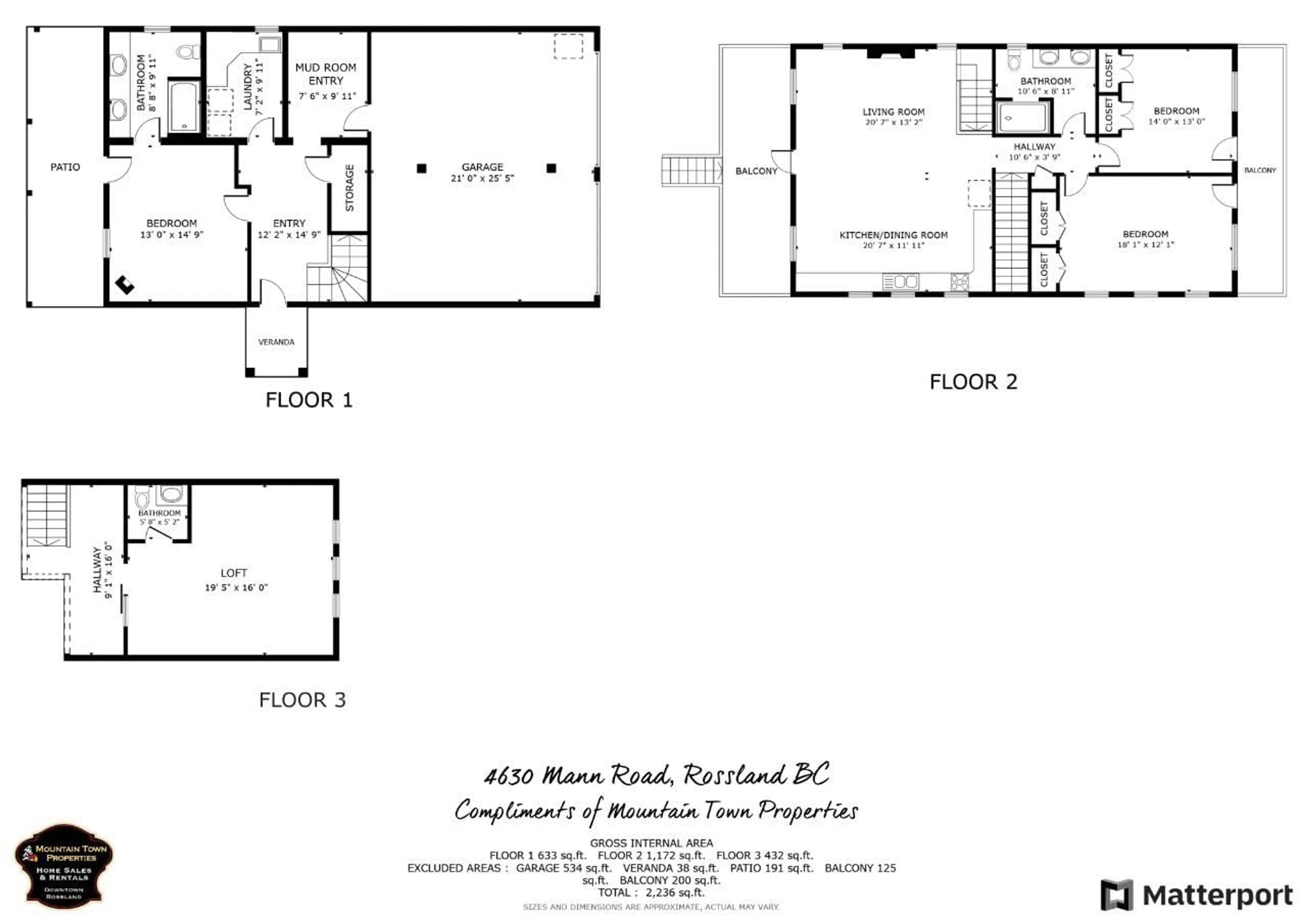 Floor plan for 4630 MANN Road, Rossland British Columbia V0G1Y0