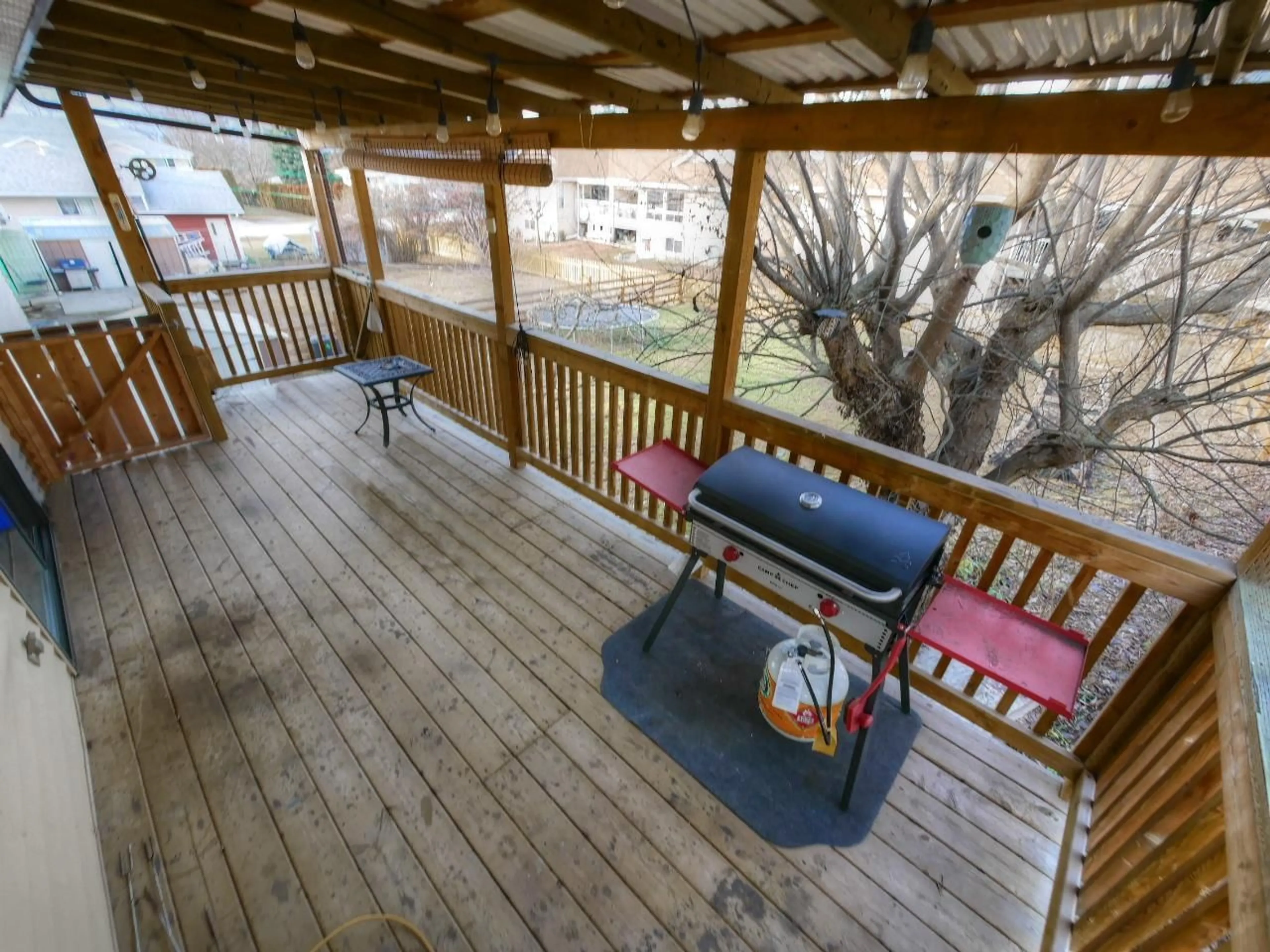 Patio, the fenced backyard for 1818 ASH Street, Creston British Columbia V0B1G5