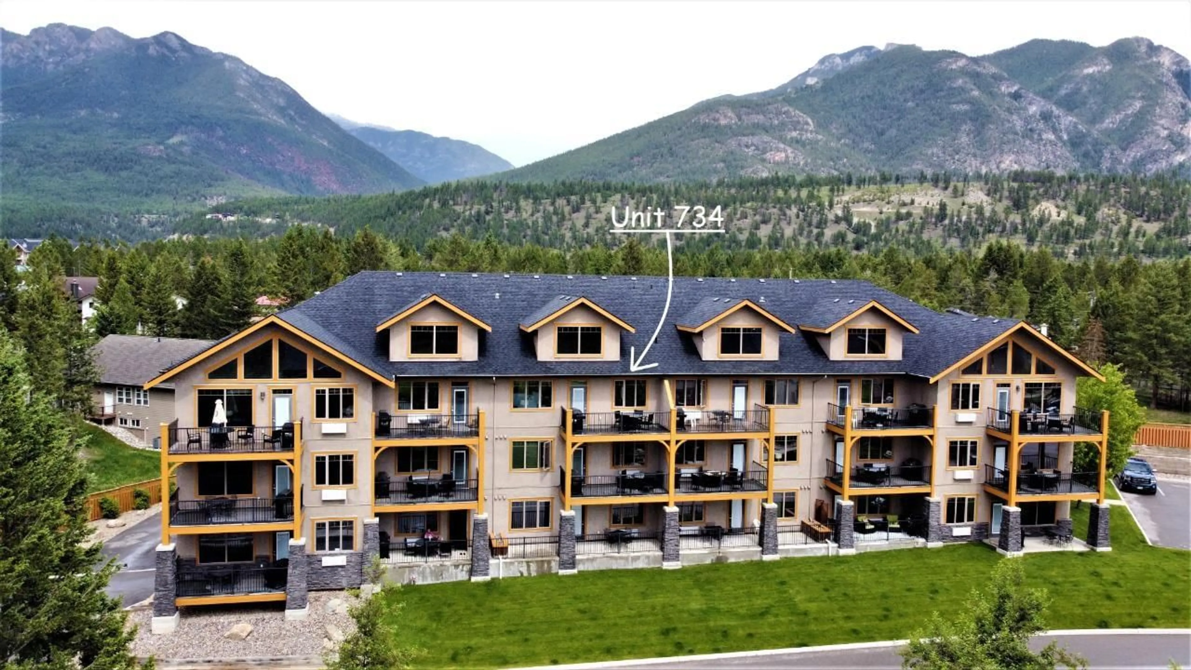 A pic from exterior of the house or condo for 734 B - 700 BIGHORN BOULEVARD, Radium Hot Springs British Columbia V0A1M0