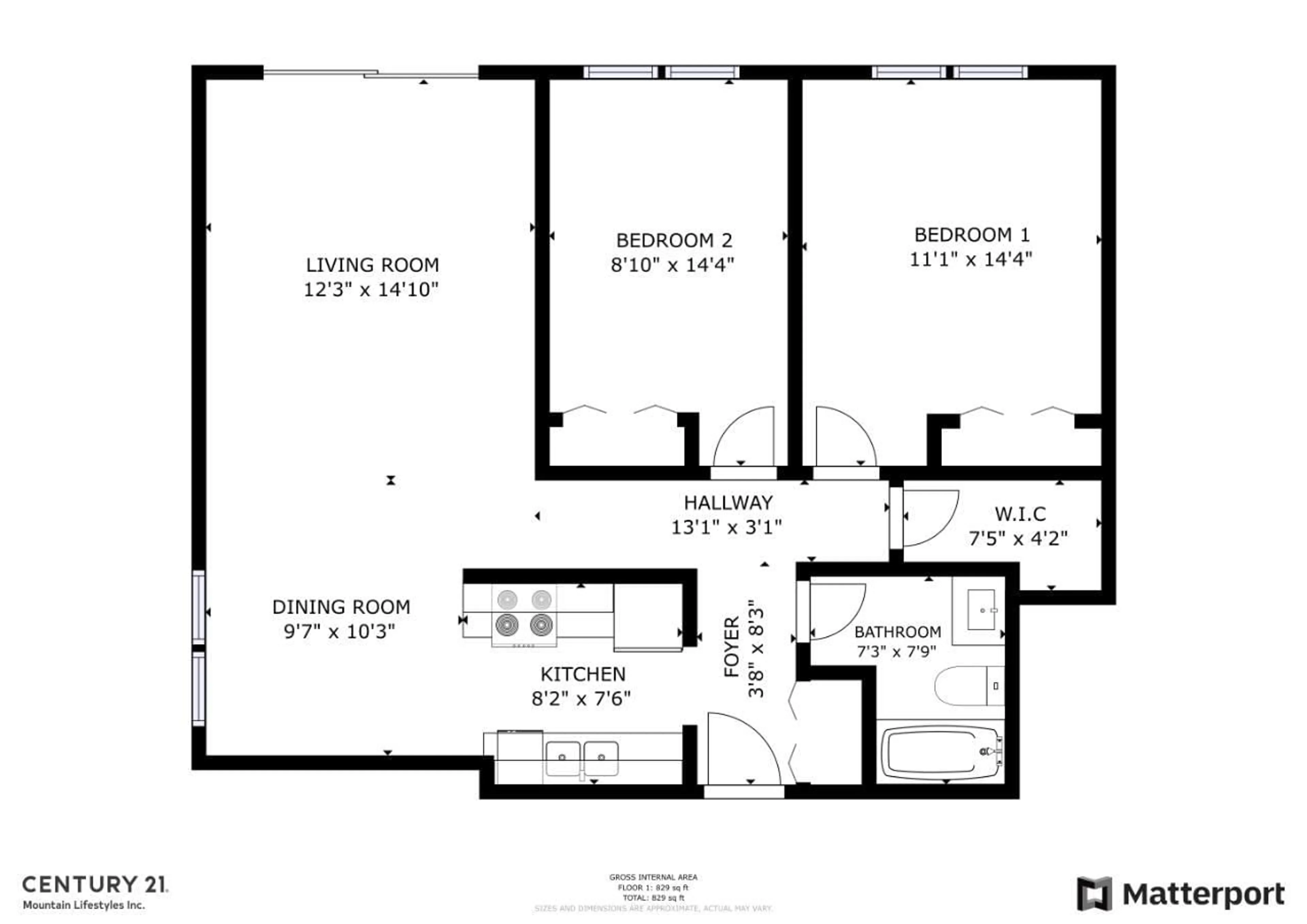 Floor plan for 201 - 51 RIDGEMONT DRIVE, Fernie British Columbia V0B1M2