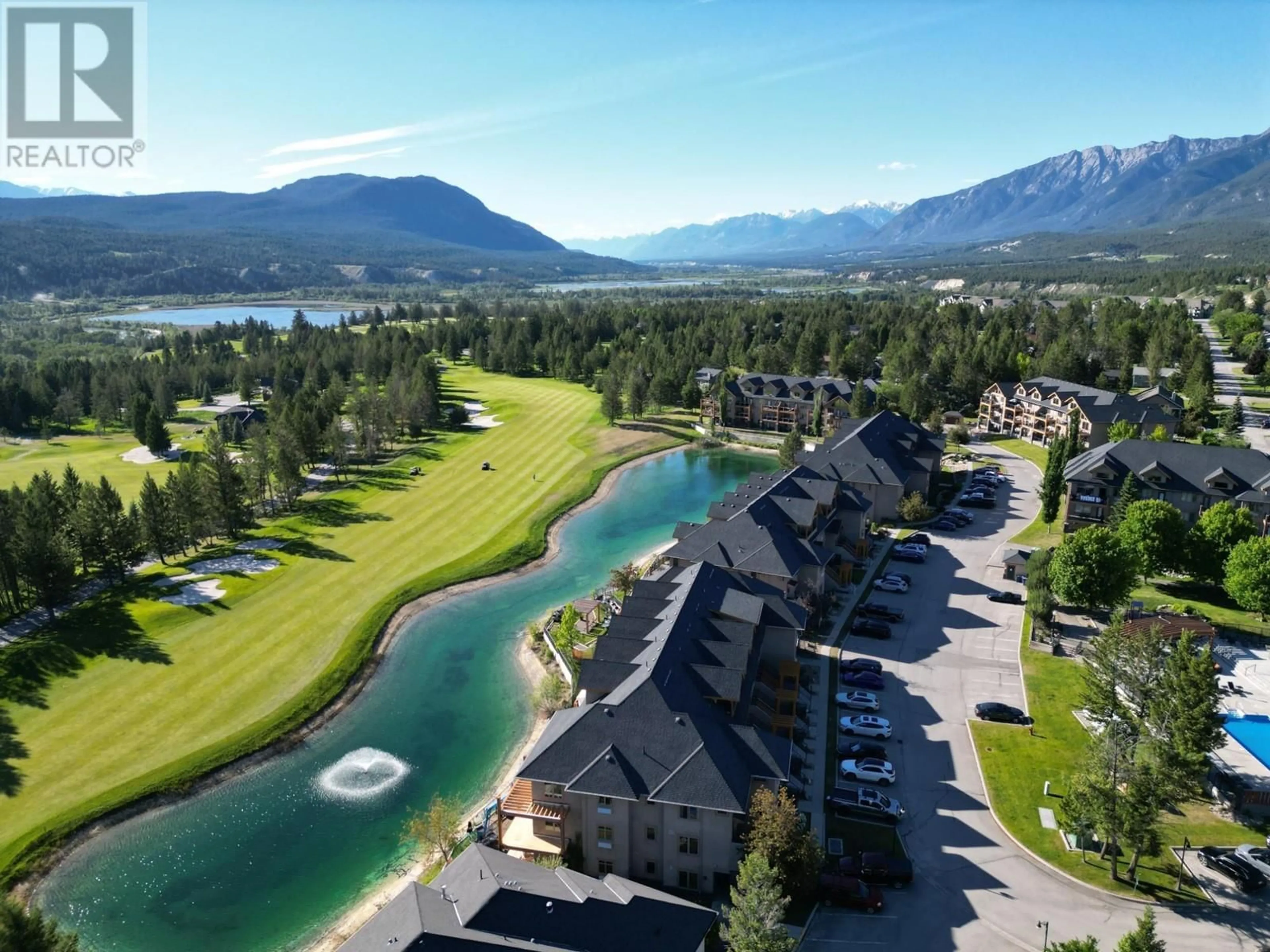 A pic from outside/outdoor area/front of a property/back of a property/a pic from drone, water/lake/river/ocean view for 425 B - 400 BIGHORN BOULEVARD, Radium Hot Springs British Columbia V0A1M0