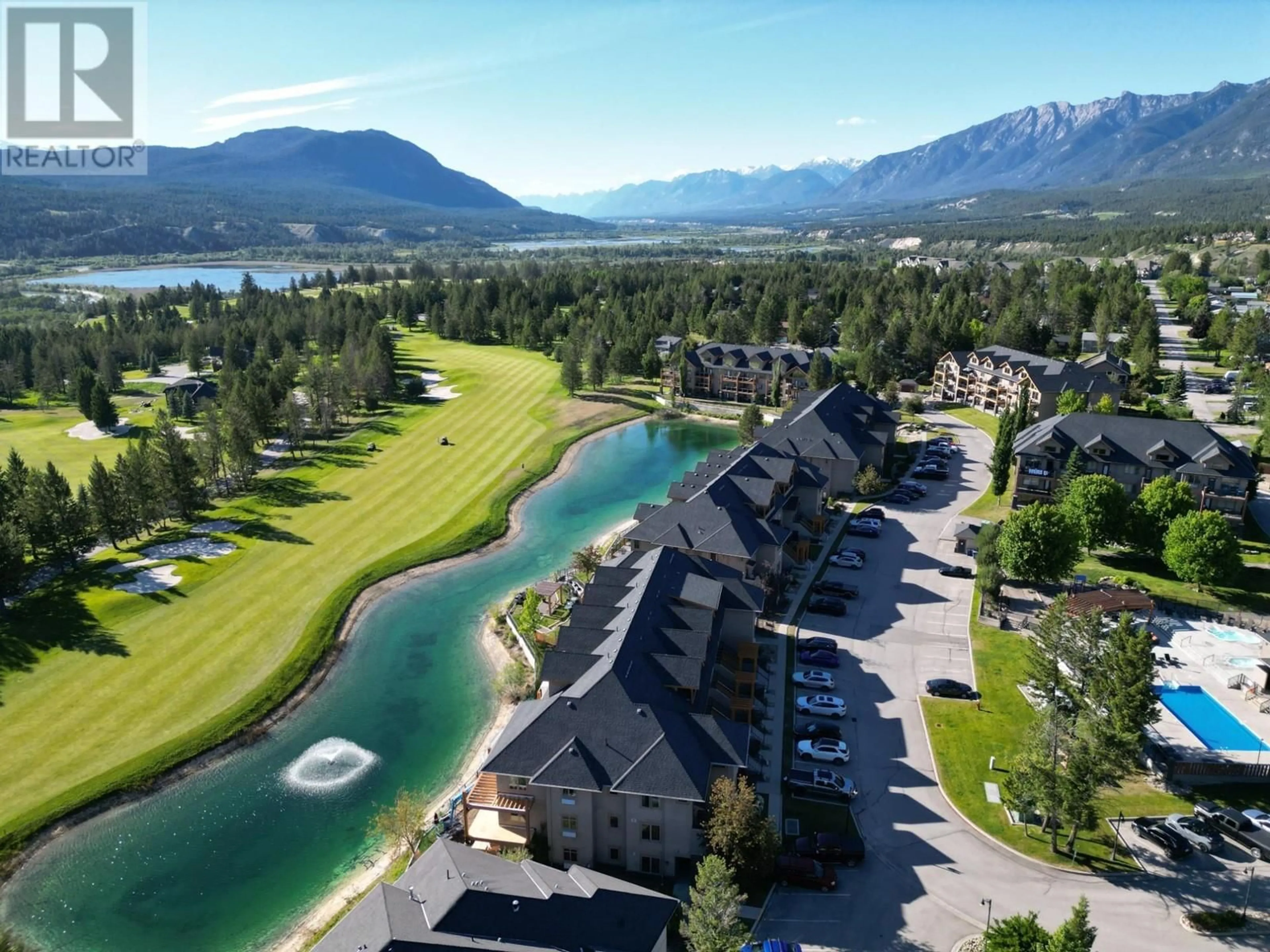 A pic from outside/outdoor area/front of a property/back of a property/a pic from drone, mountain view for 425 C - 400 BIGHORN BOULEVARD, Radium Hot Springs British Columbia V0A1M0