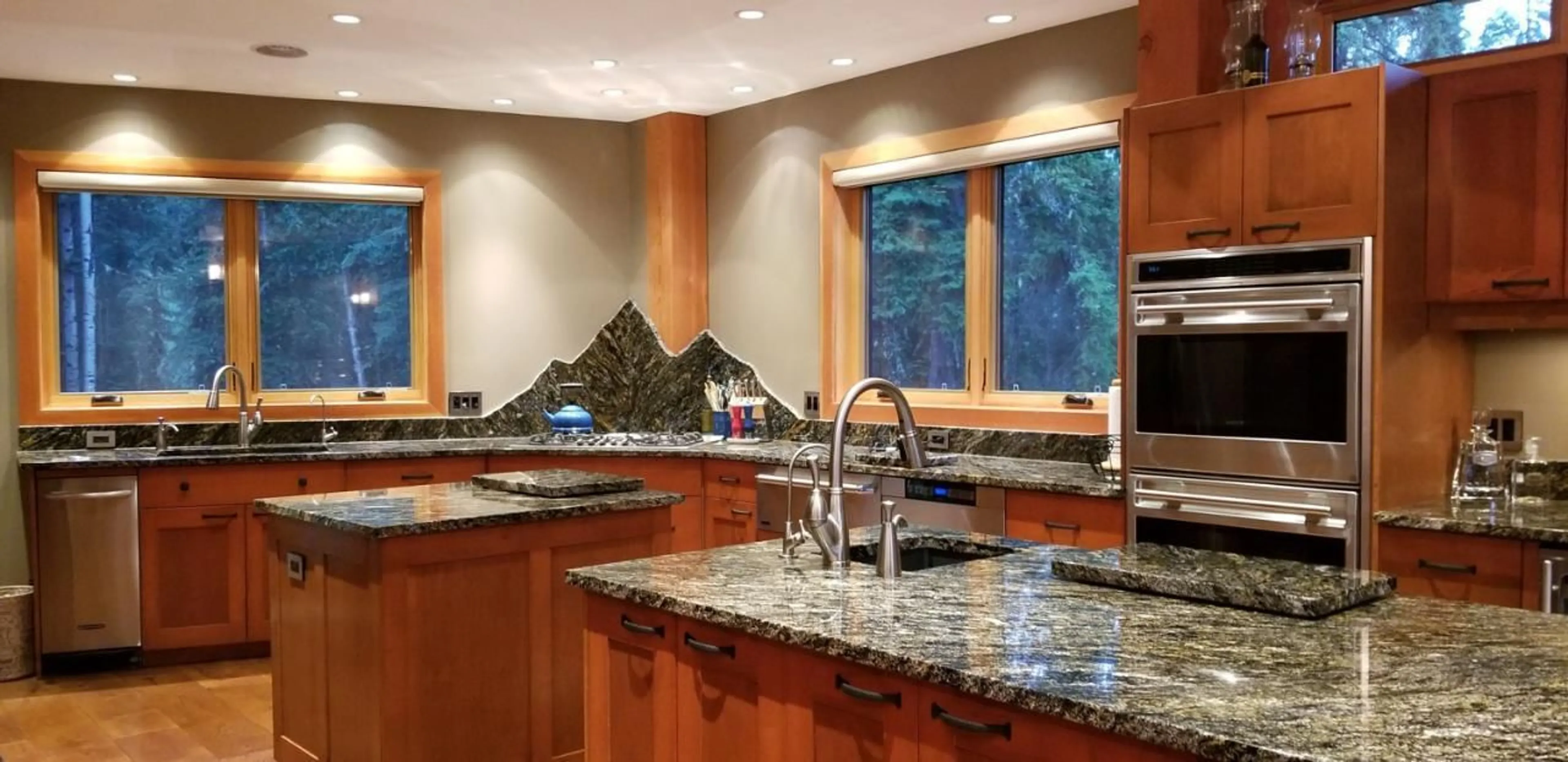 Contemporary kitchen, wood floors, mountain for 2480 GOLDEN DONALD UPPER Road, Golden British Columbia V0A1H1