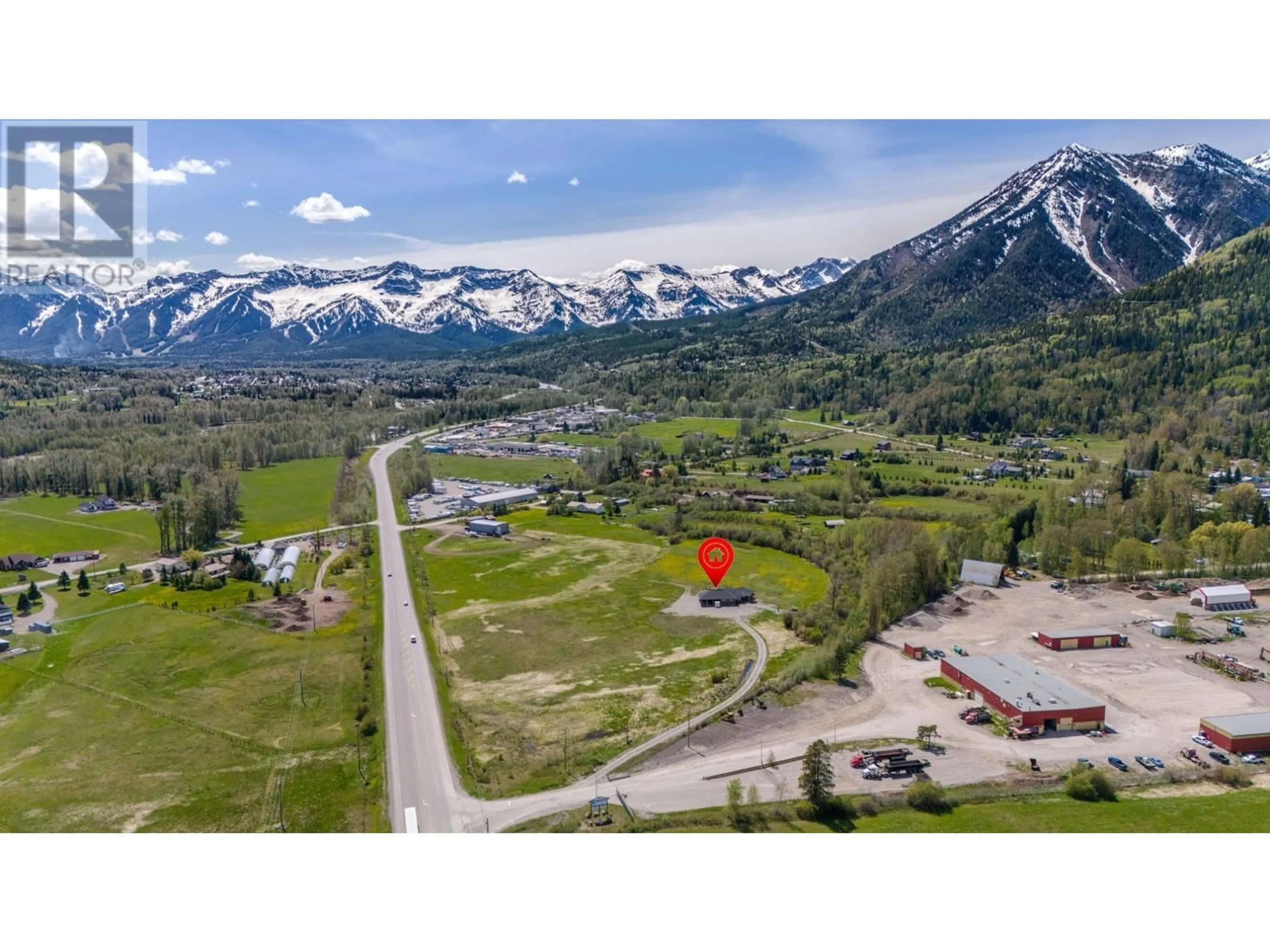 A pic from outside/outdoor area/front of a property/back of a property/a pic from drone, mountain view for 6385 3 HIGHWAY, Fernie British Columbia V0B1M0