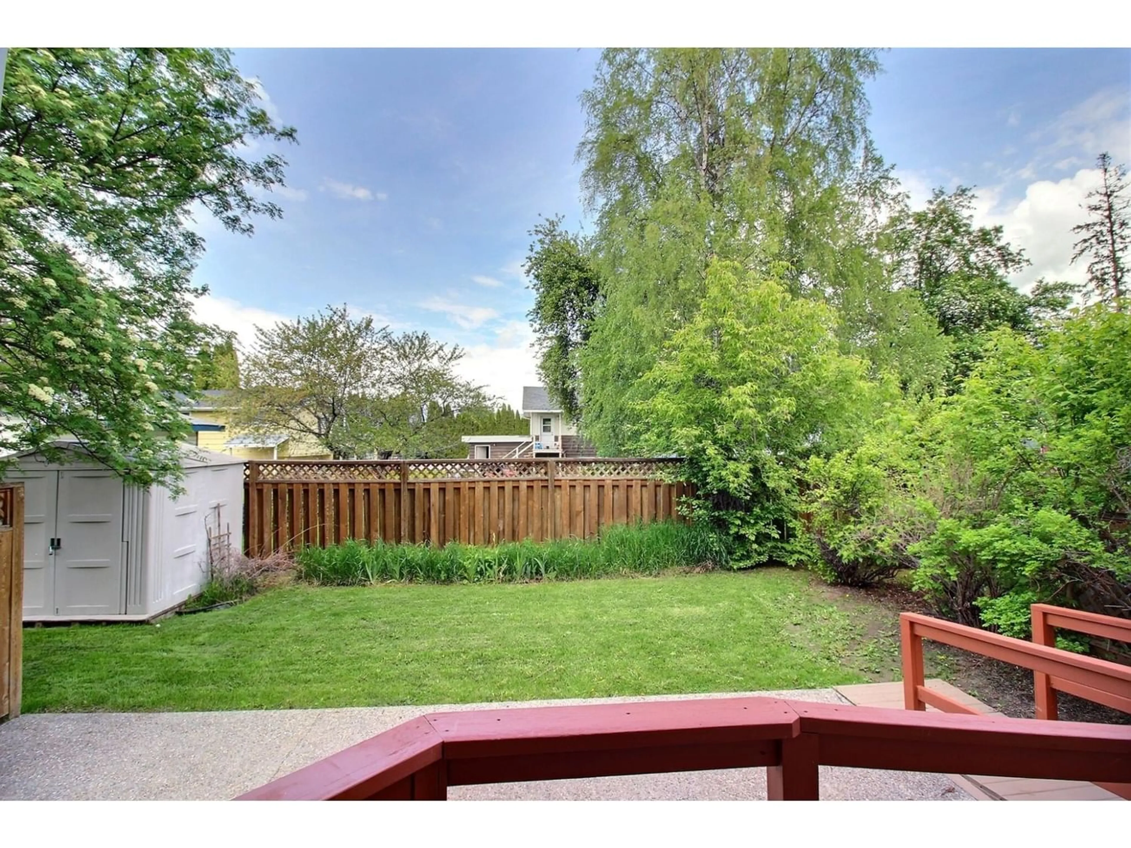 Patio, the fenced backyard for 525 8TH  S Street, Golden British Columbia V0A1H0