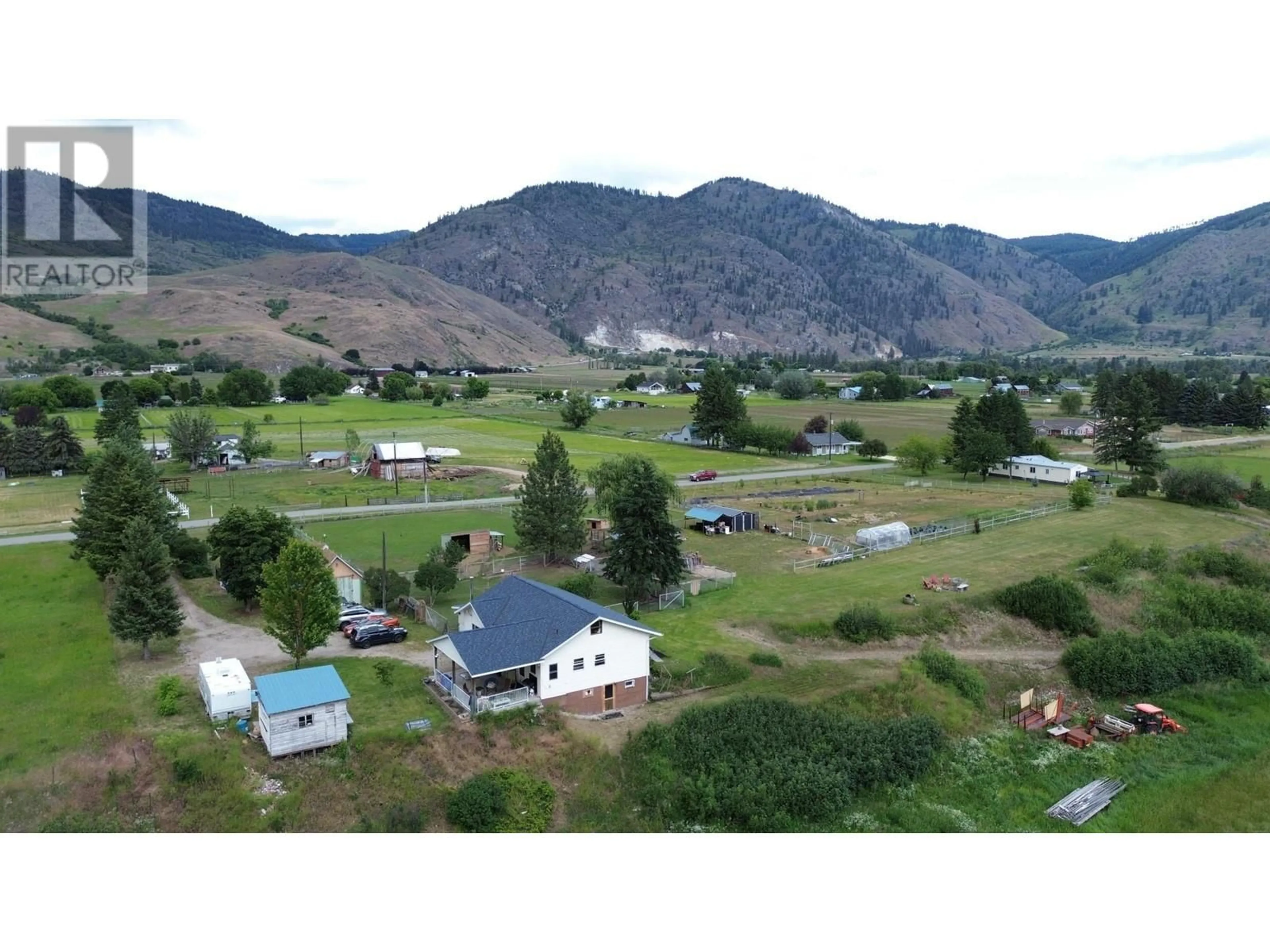 A pic from outside/outdoor area/front of a property/back of a property/a pic from drone, mountain view for 430 ATWOOD ROAD, Grand Forks British Columbia V0H1H9