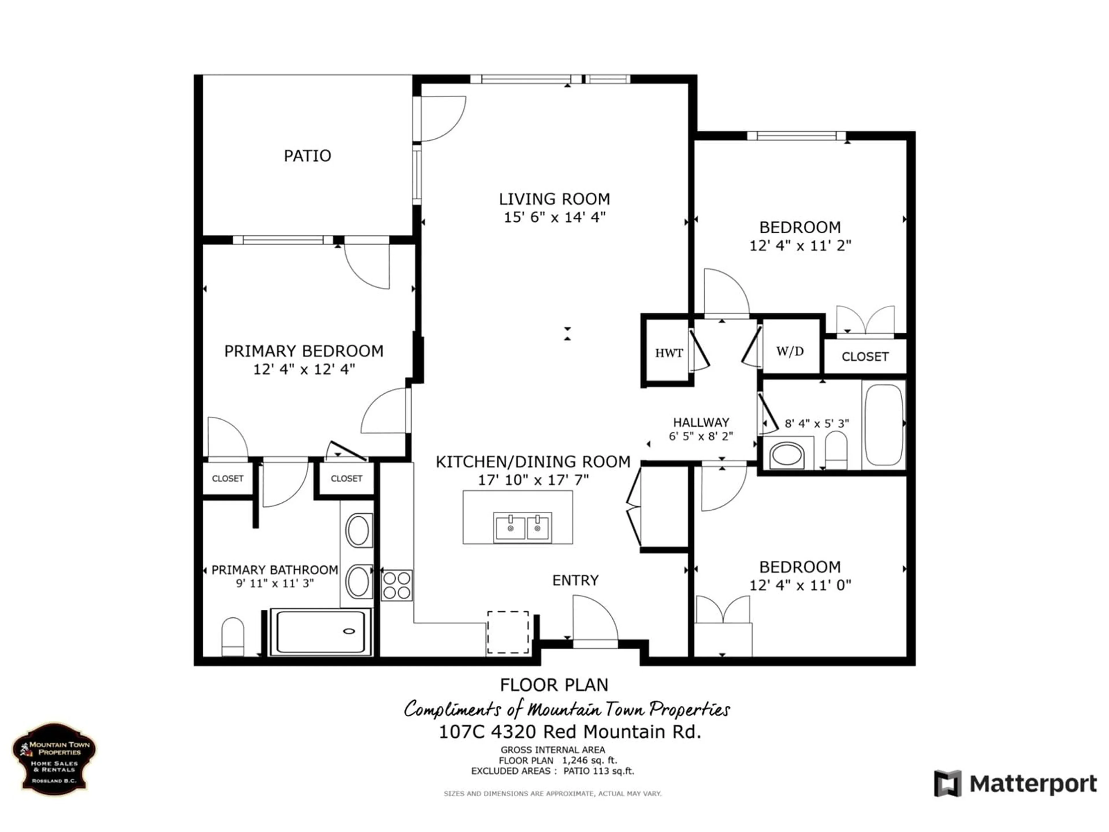 Floor plan for 107 - 4320 RED MOUNTAIN ROAD, Rossland British Columbia V0G1Y0