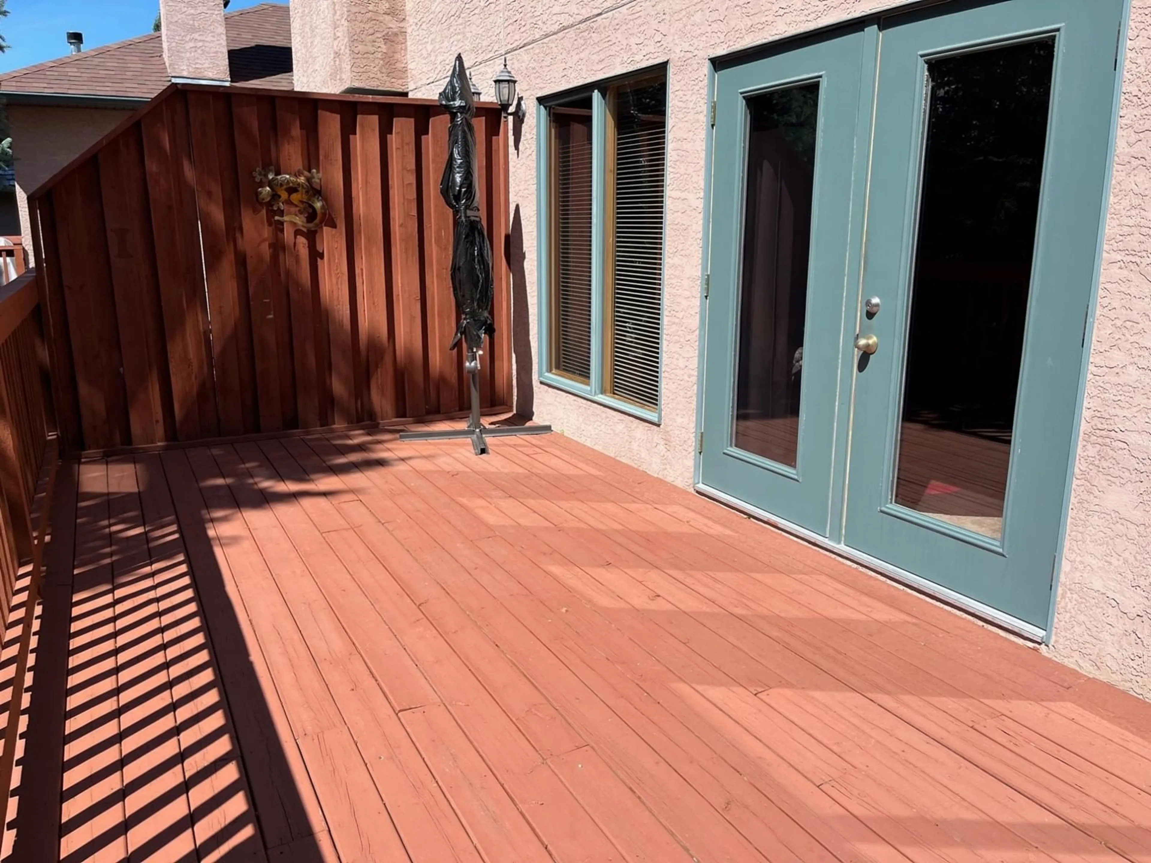 Patio, the fenced backyard for 4937 HOT SPRINGS Road Unit# 8, Fairmont Hot Springs British Columbia V0B1L1