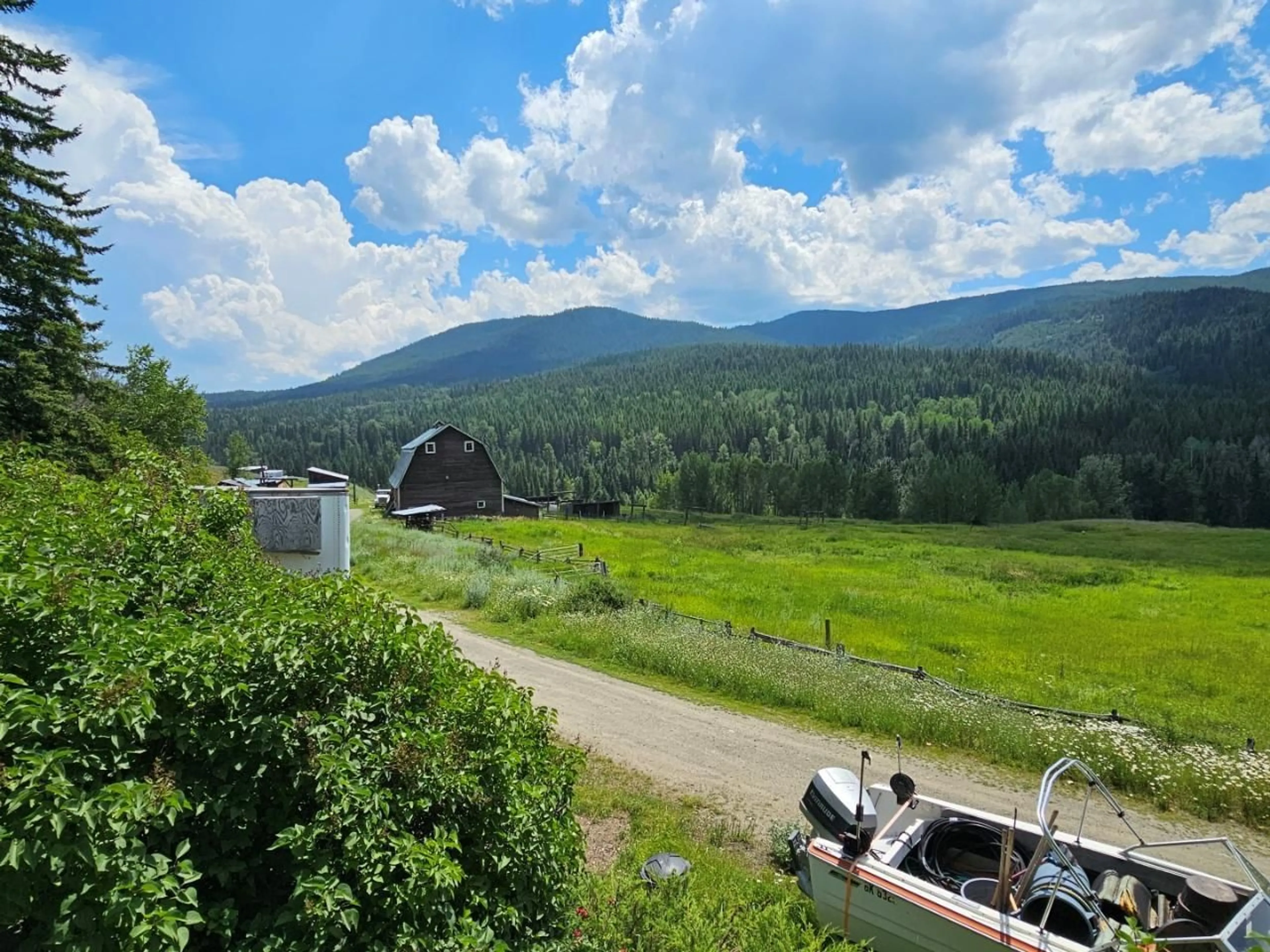 A pic from exterior of the house or condo, the street view for 3065 LIND CREEK Road, Greenwood British Columbia V0H1J0