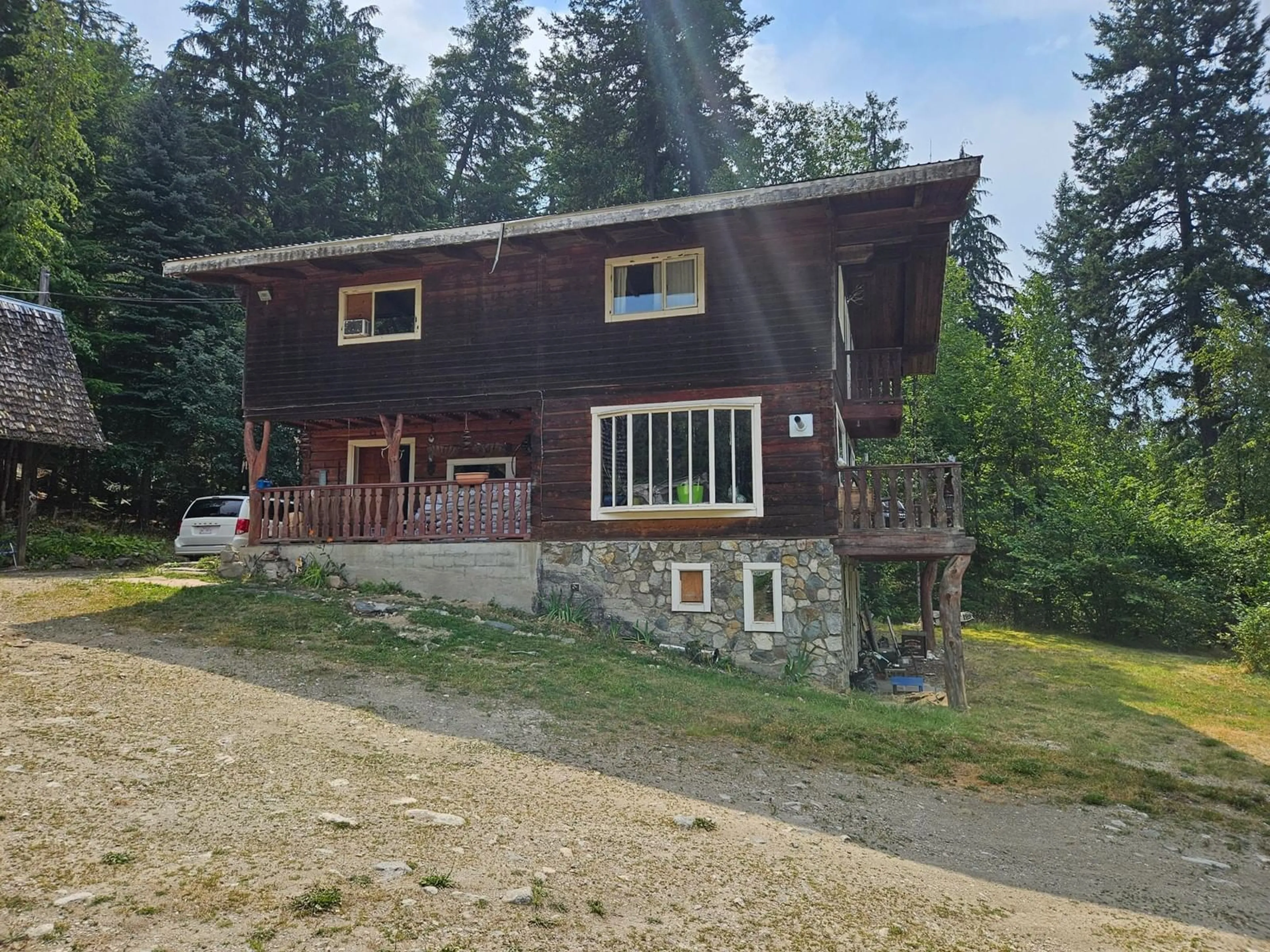 Frontside or backside of a home, cottage for 7703 6 Highway, Fauquier British Columbia V0G1K0