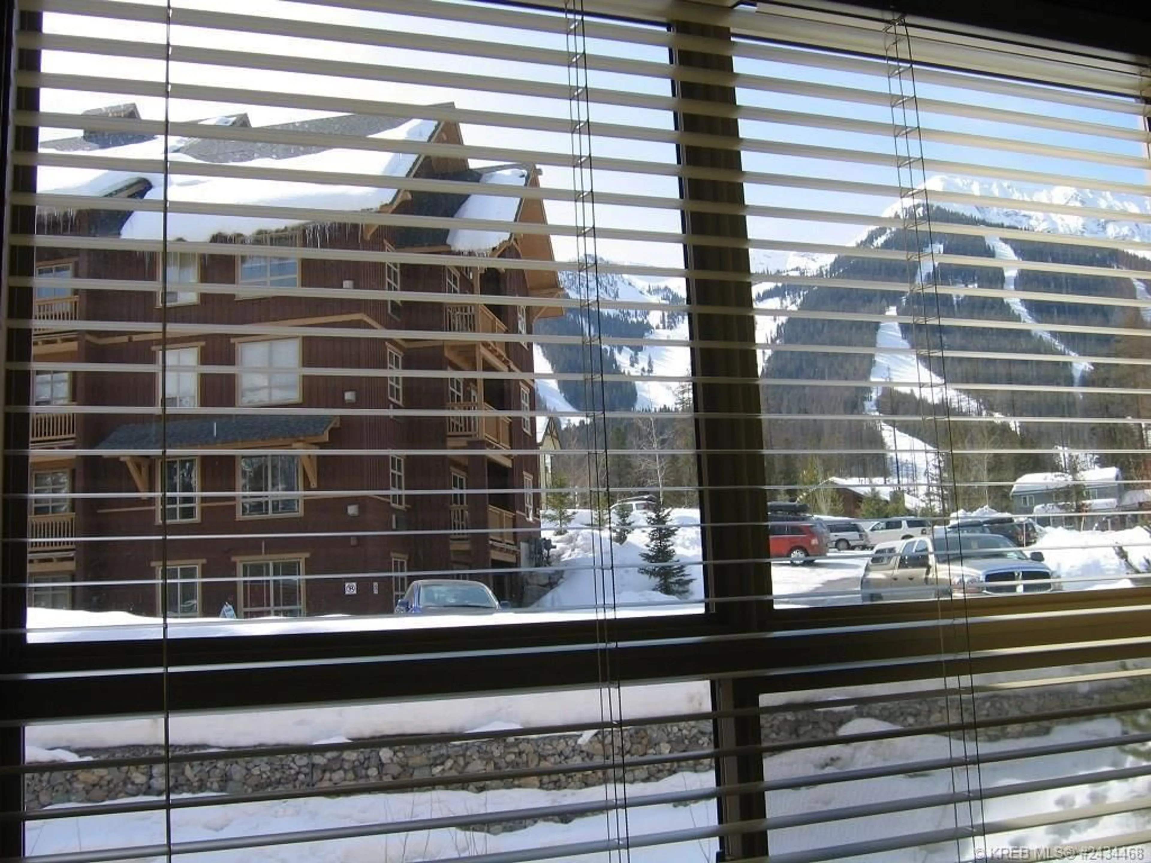 Balcony in the apartment, the street view for 4559 TIMBERLINE Crescent Unit# 631C, Fernie British Columbia V0B1M6