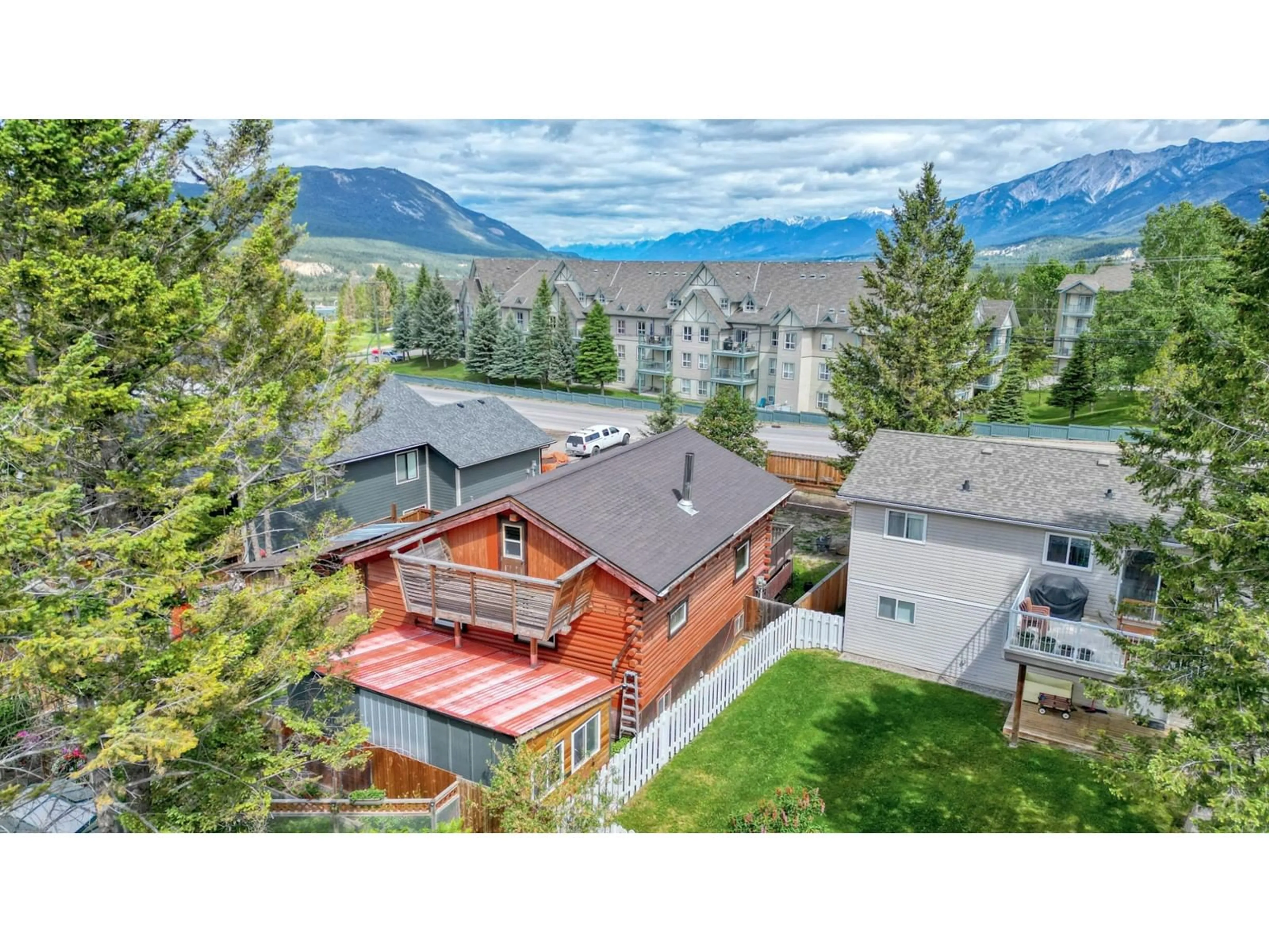 A pic from exterior of the house or condo, the fenced backyard for 4764 FORSTERS LANDING Road, Radium Hot Springs British Columbia V0B1M0