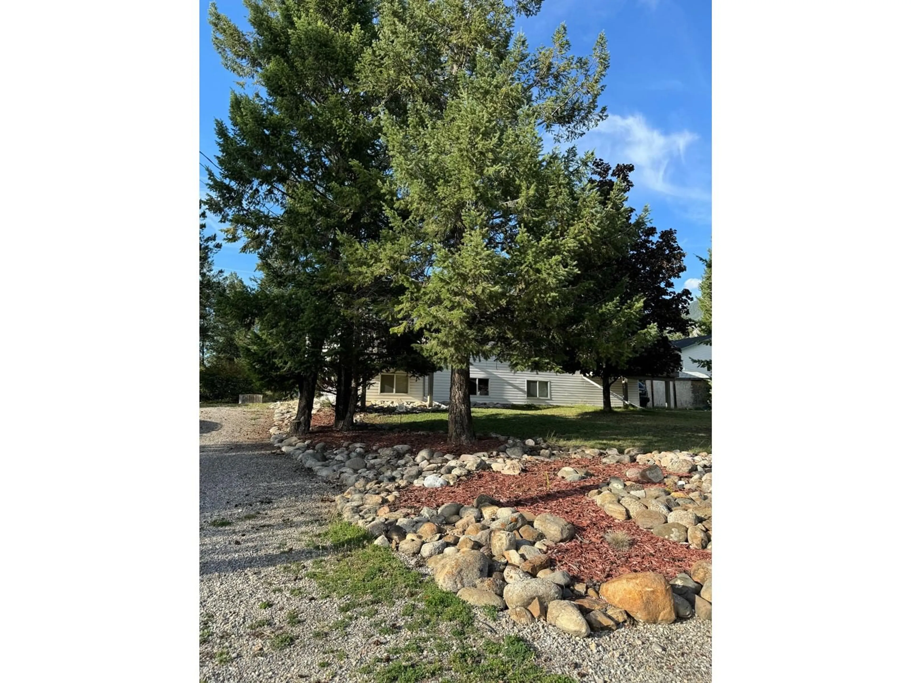 Patio, the fenced backyard for 10A WOLF Crescent, Invermere British Columbia V0A1K2