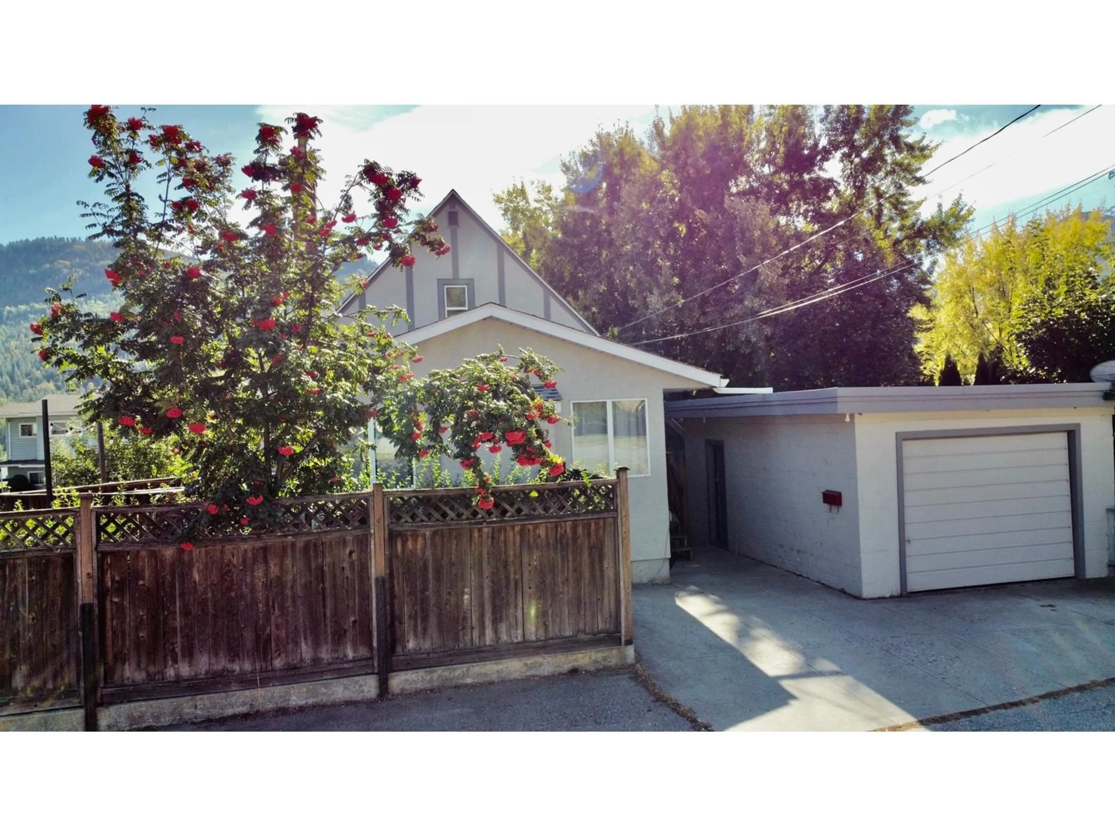 Frontside or backside of a home, the fenced backyard for 875 KIPLING Street, Warfield British Columbia V1R2A5