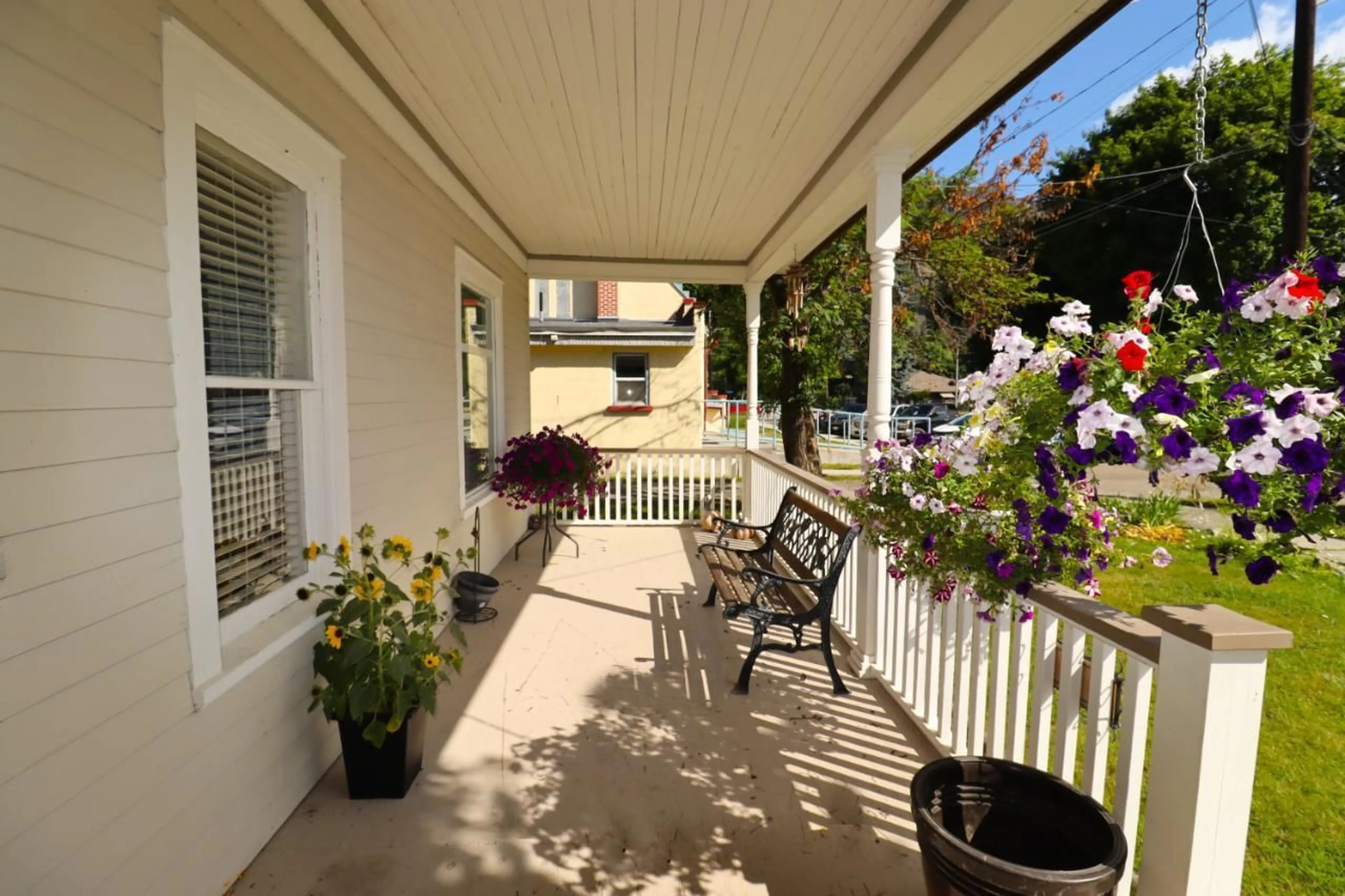 Patio, the fenced backyard for 7357 9TH Street, Grand Forks British Columbia V0H1H0