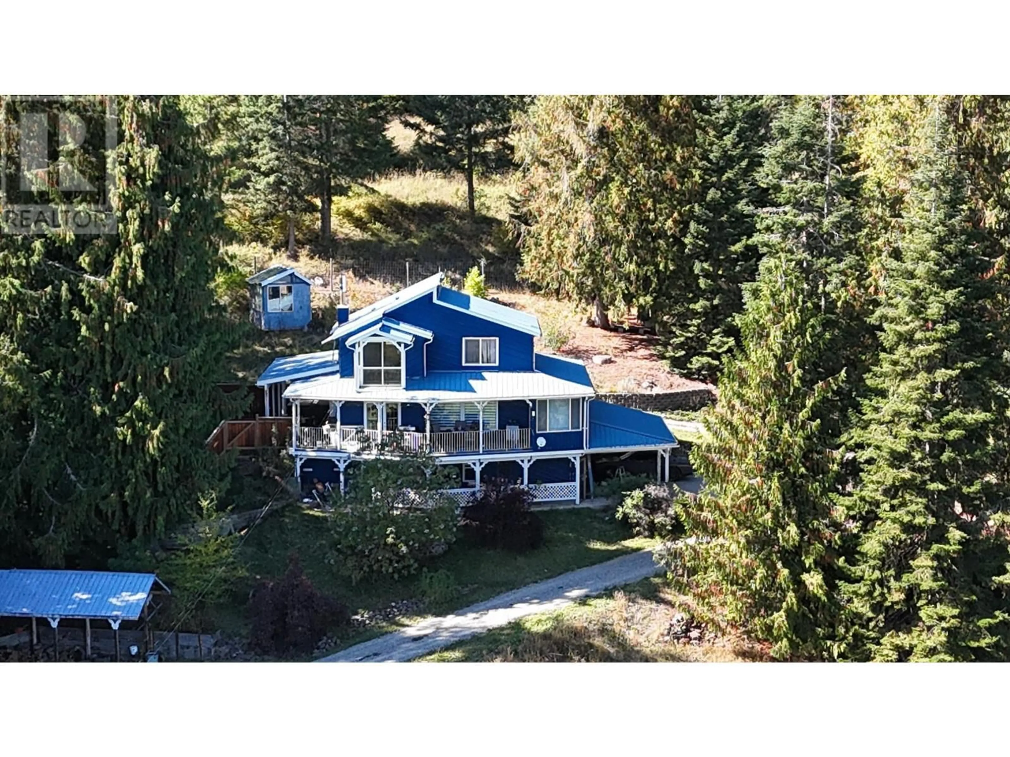 A pic from outside/outdoor area/front of a property/back of a property/a pic from drone, mountain view for 1621 EVANS ROAD, Creston British Columbia V0B1G7