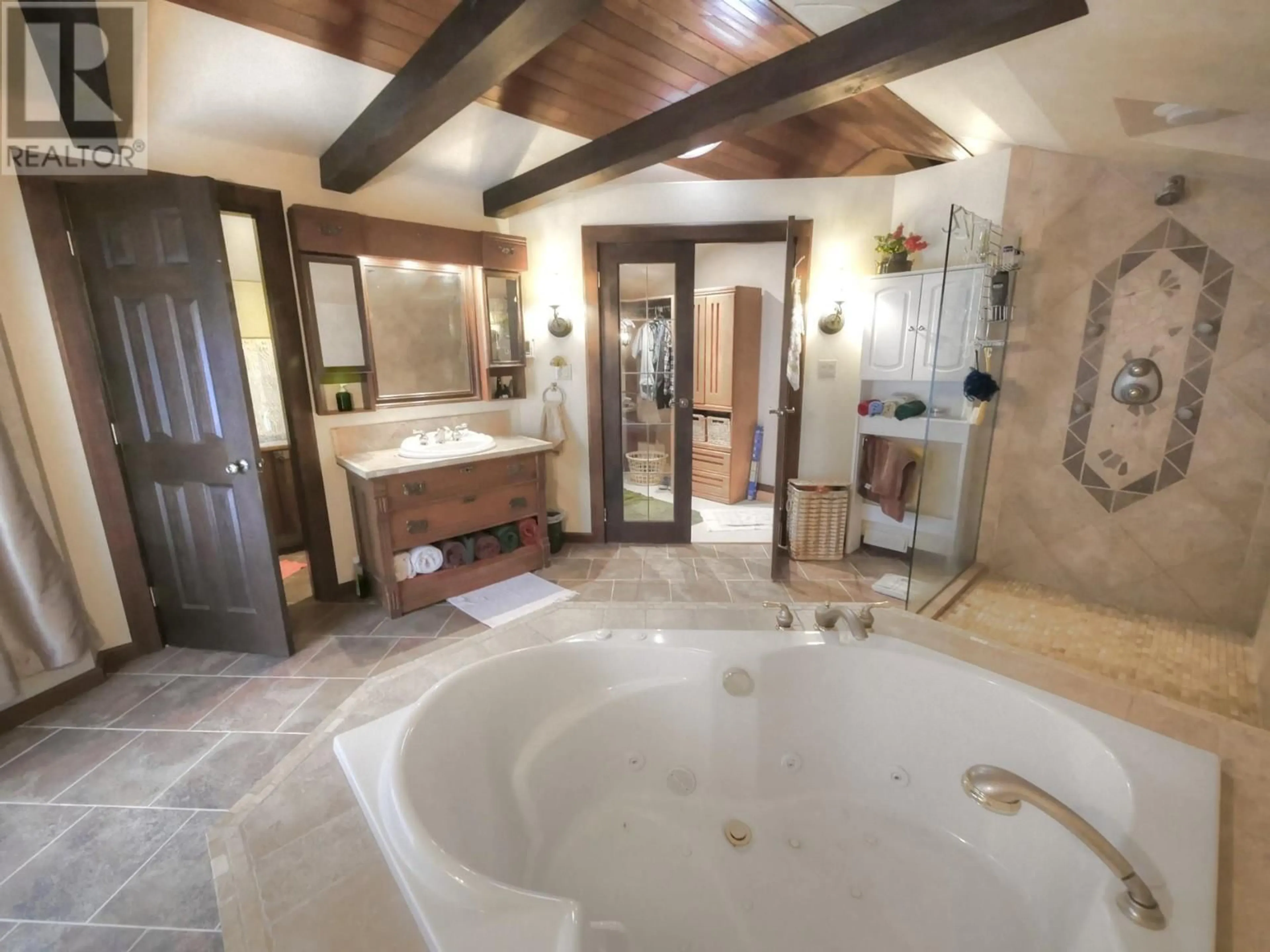 Contemporary bathroom, ceramic/tile floor for 930 CHINA CREEK ROAD, Genelle British Columbia V0G1G0