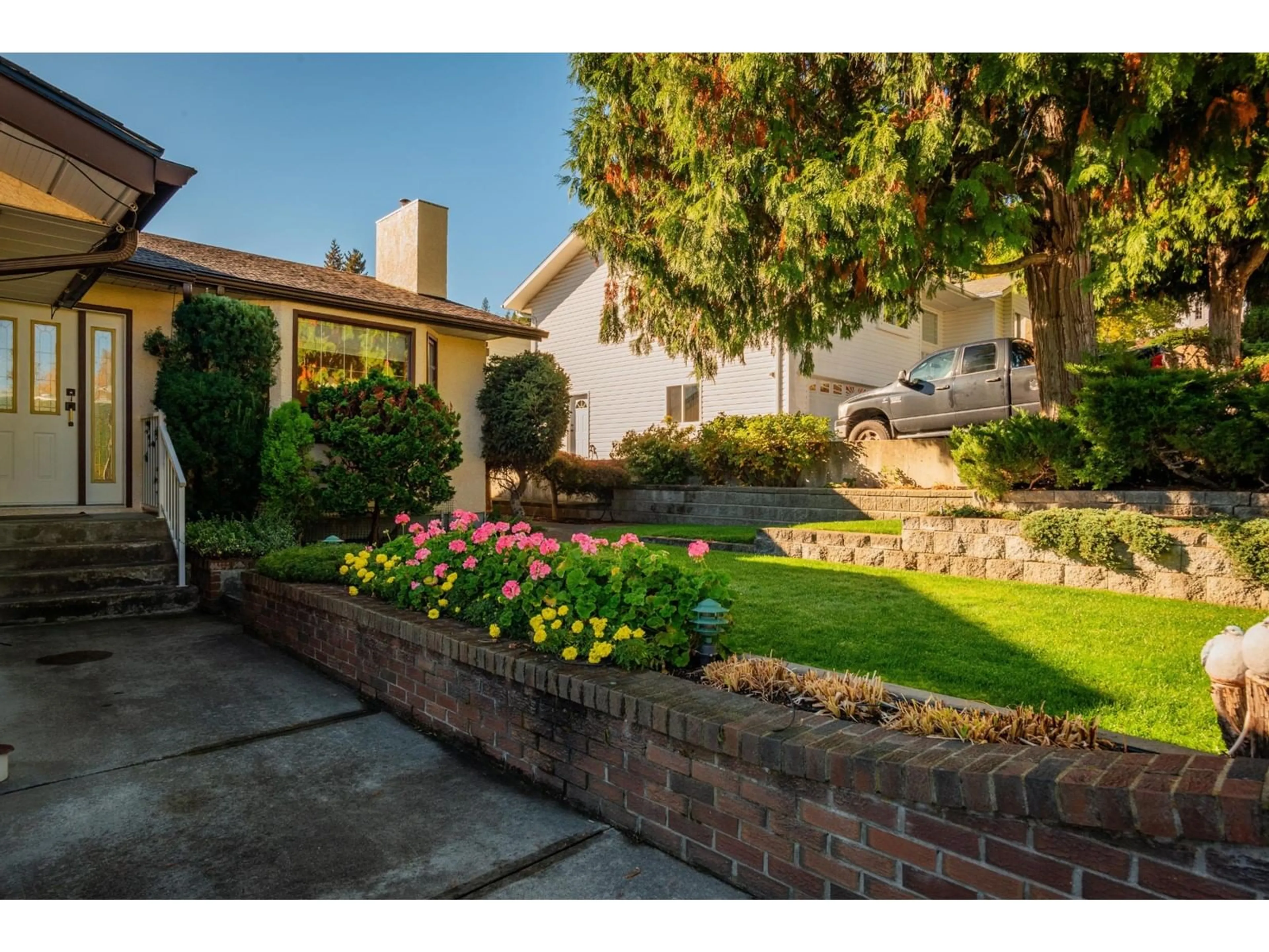 Frontside or backside of a home, the fenced backyard for 804 28TH Street, Castlegar British Columbia V1N4E8