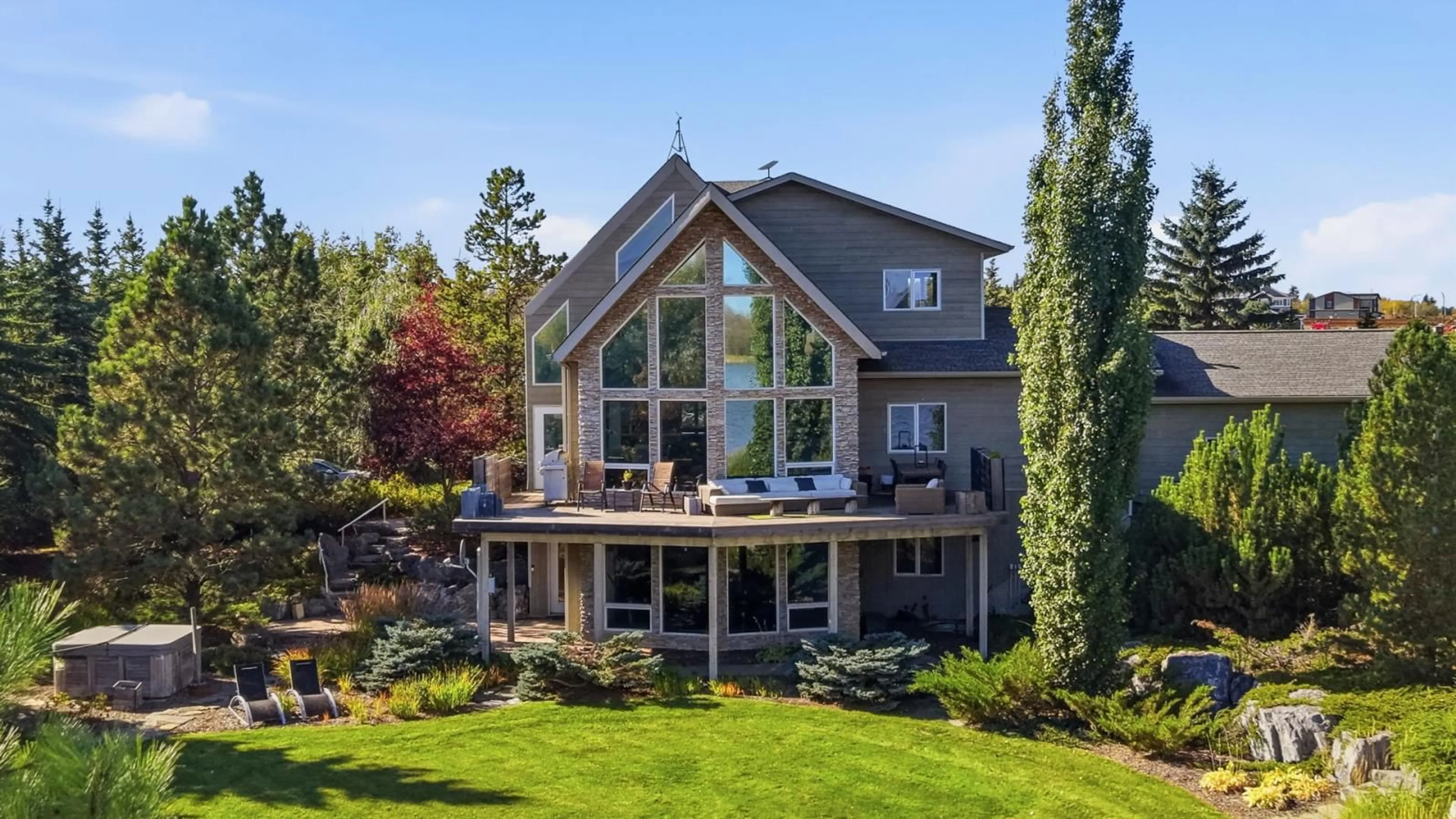 A pic from outside/outdoor area/front of a property/back of a property/a pic from drone, water/lake/river/ocean view for 1730 ELLERSLIE RD, Edmonton Alberta T6X1A7