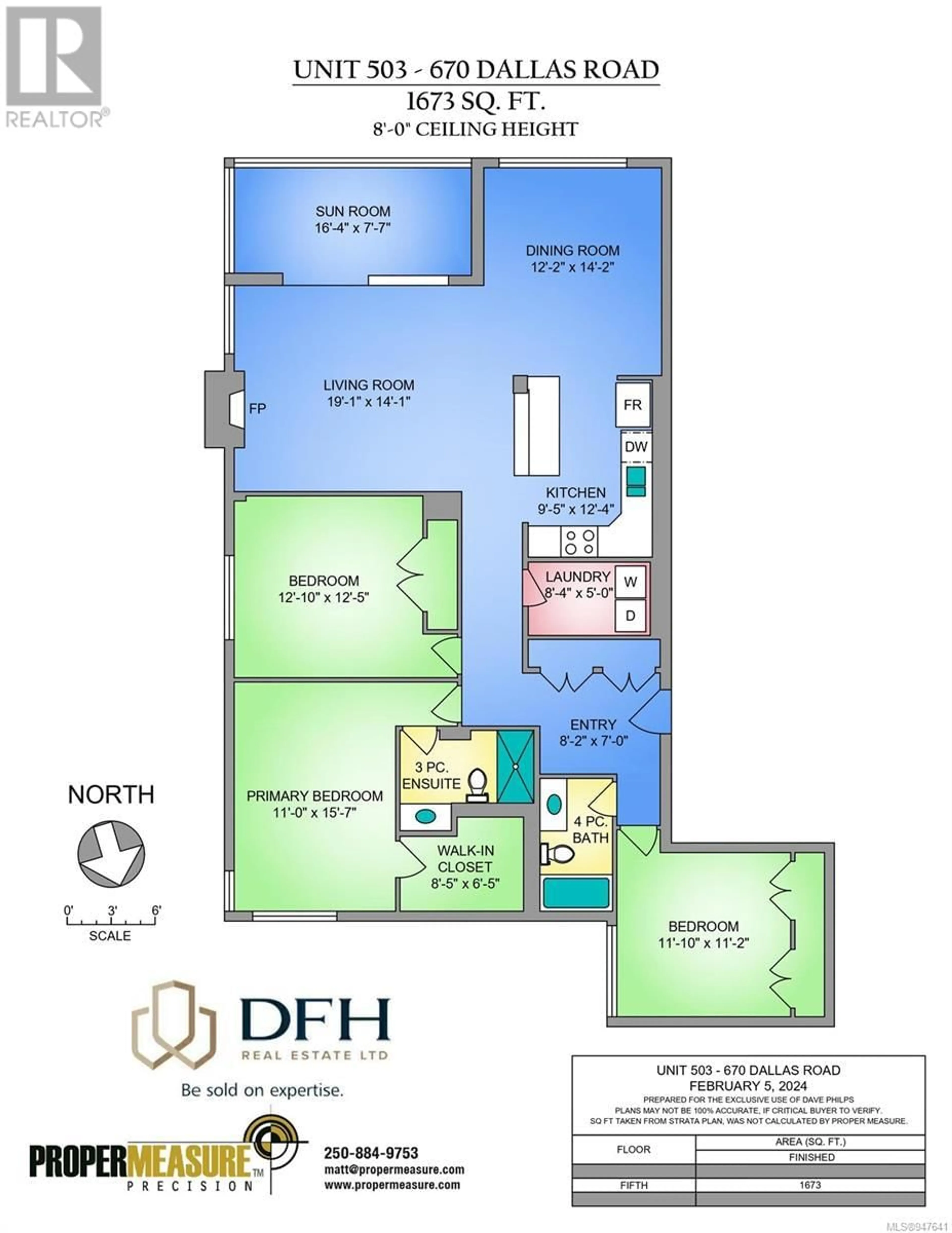 Floor plan for 503 670 Dallas Rd, Victoria British Columbia V8V1B7