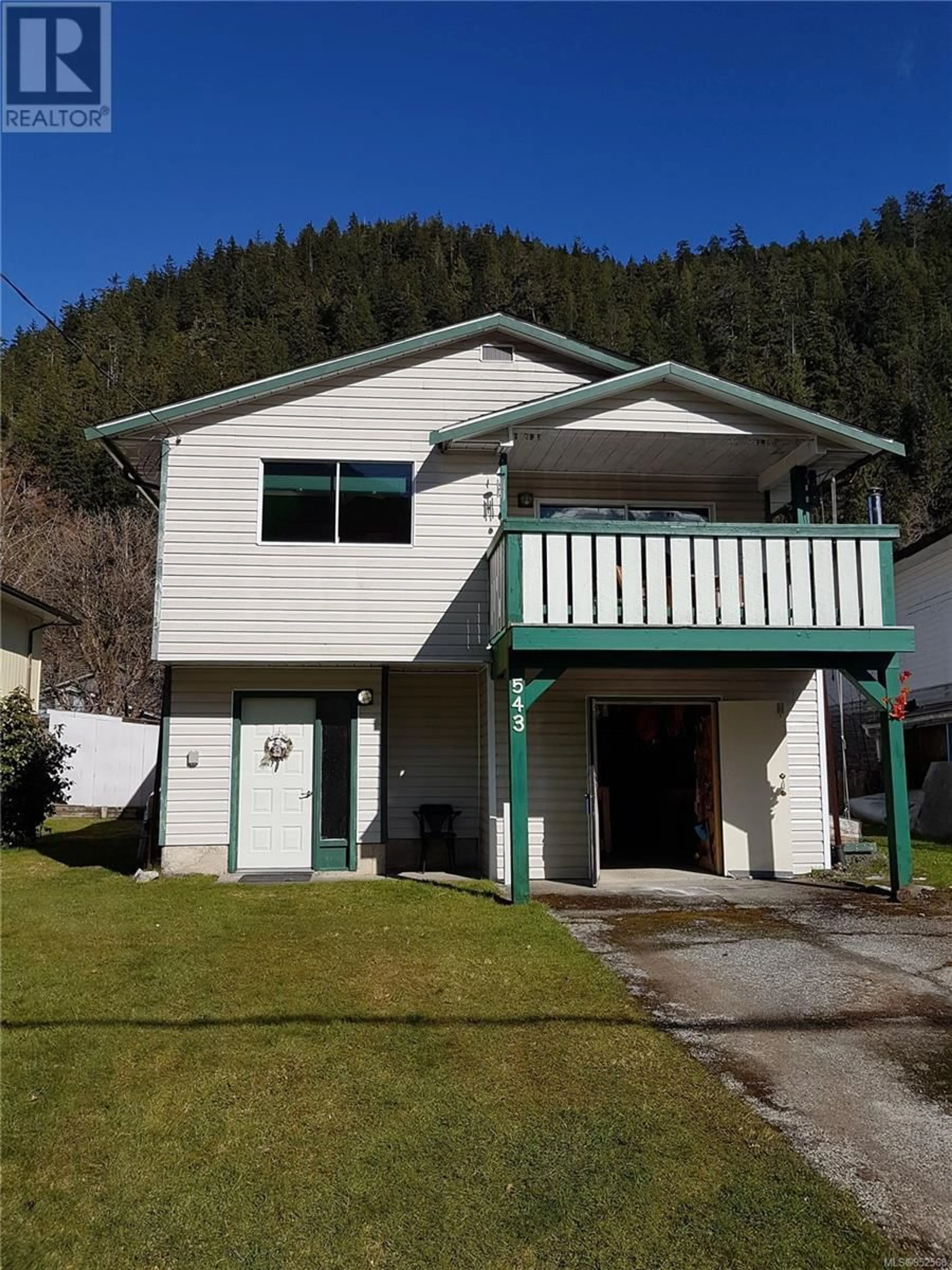 Frontside or backside of a home for 543 Maquinna Dr N, Tahsis British Columbia V0P1X0