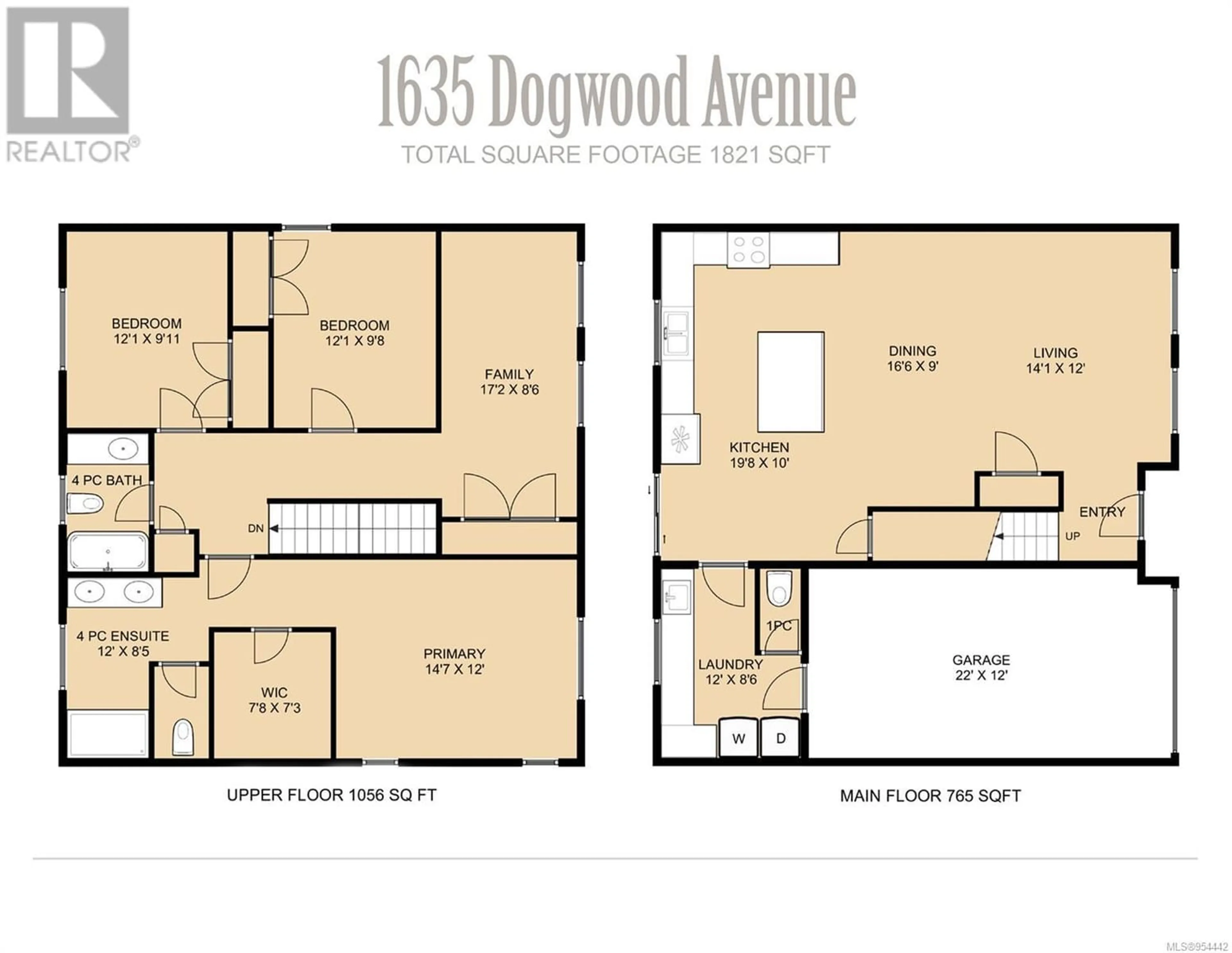 Floor plan for 1635 Dogwood Ave, Comox British Columbia V9M2W8