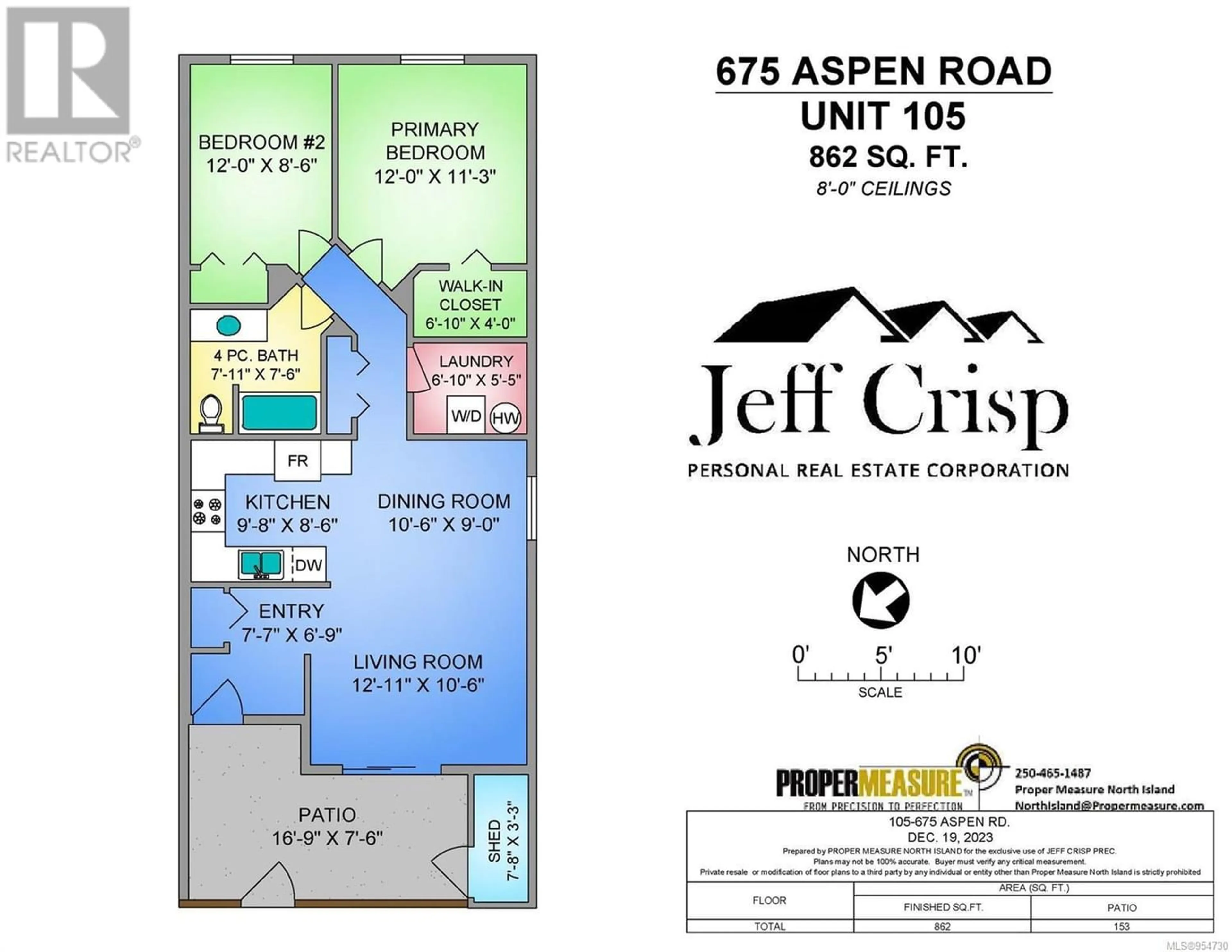 Floor plan for 105 675 Aspen Rd, Comox British Columbia V9M3S6