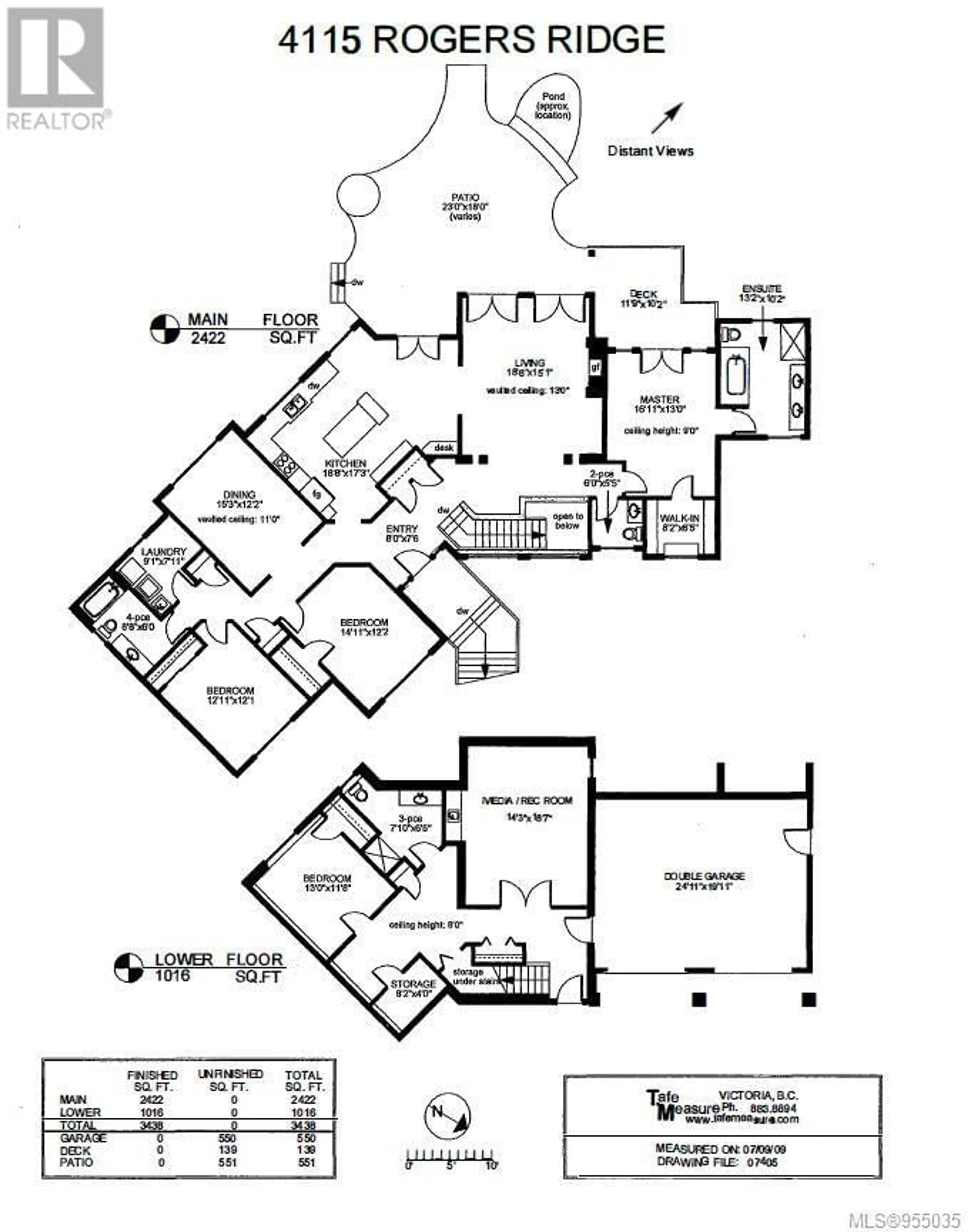 Floor plan for 4115 Rogers Ridge, Saanich British Columbia V8X3R1