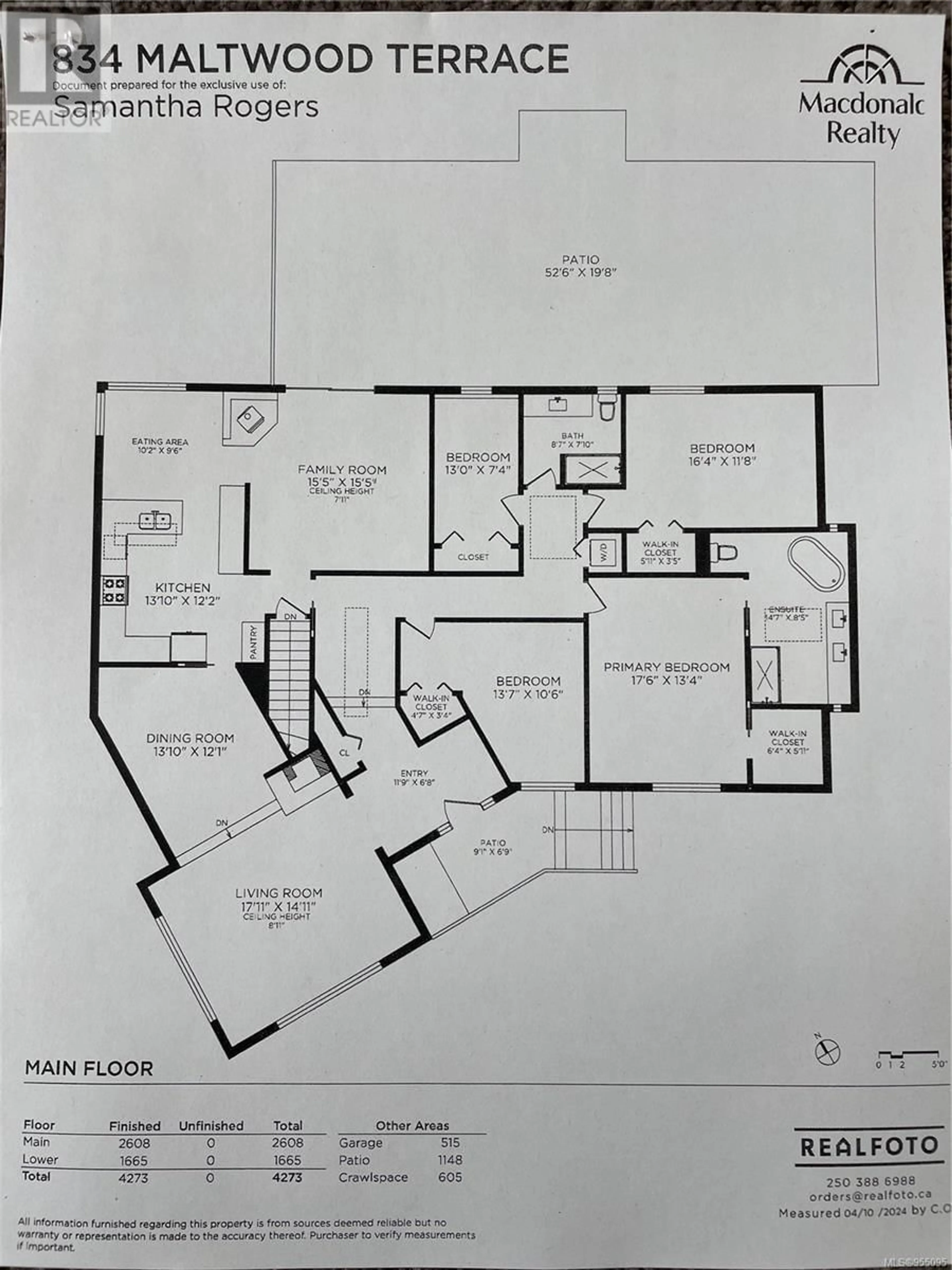 Floor plan for 834 Maltwood Terr, Saanich British Columbia V8L5M3