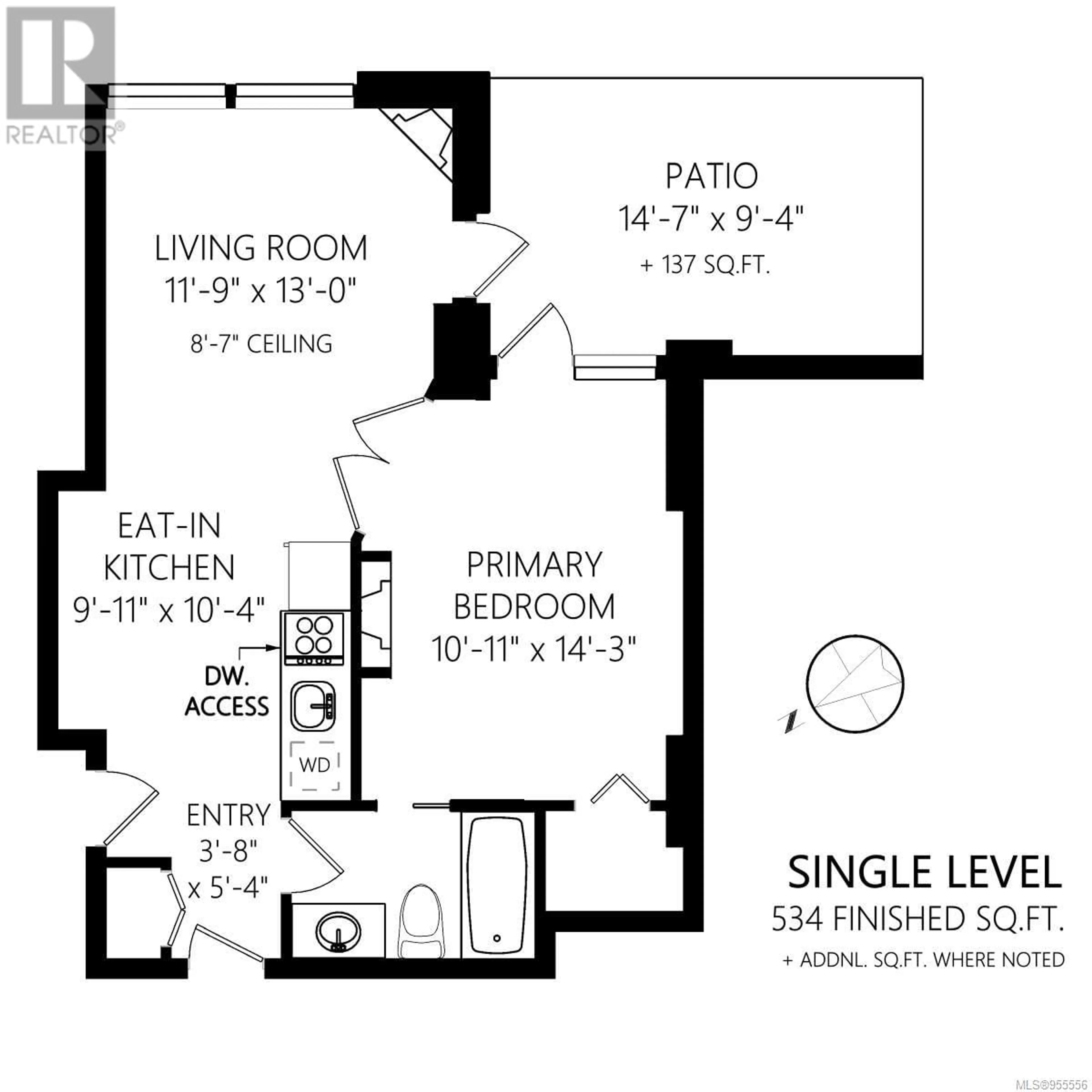 Floor plan for A216(Sept) 810 Humboldt St, Victoria British Columbia V8V5B1