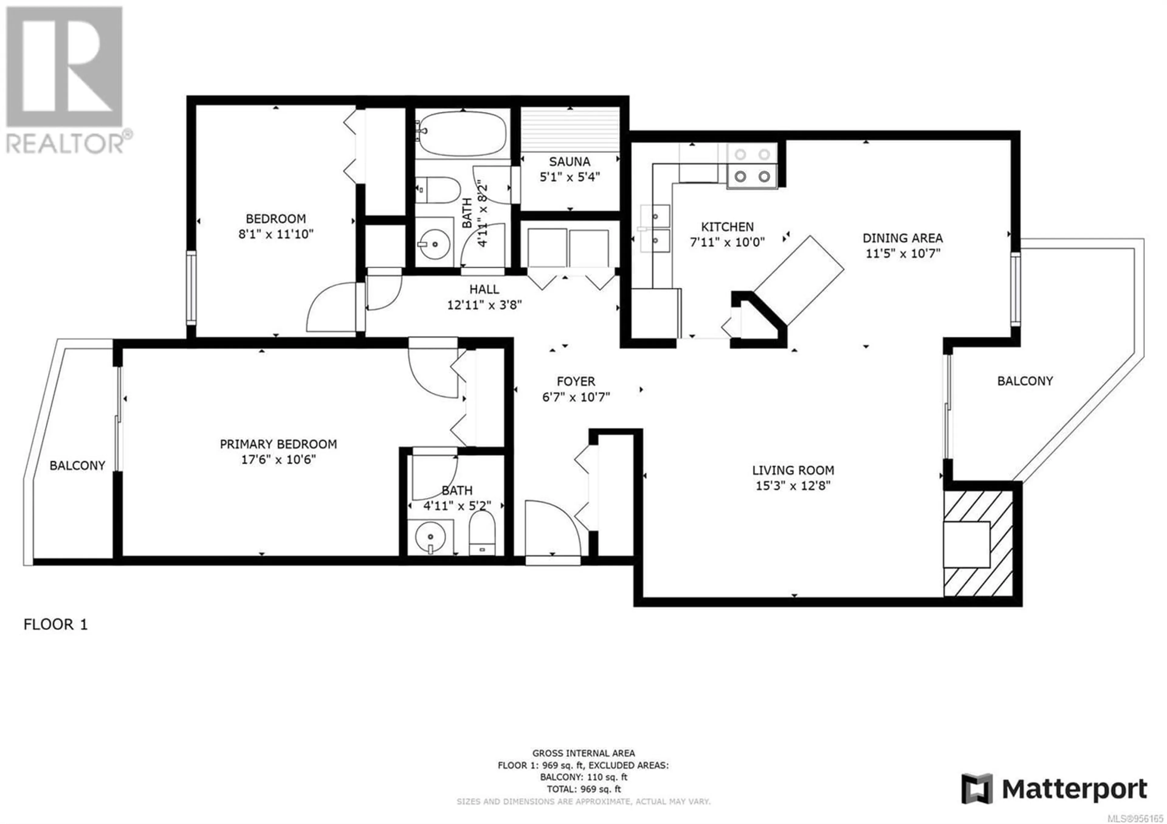 Floor plan for 302 788 Castle Crag Cres, Courtenay British Columbia V9J1L0