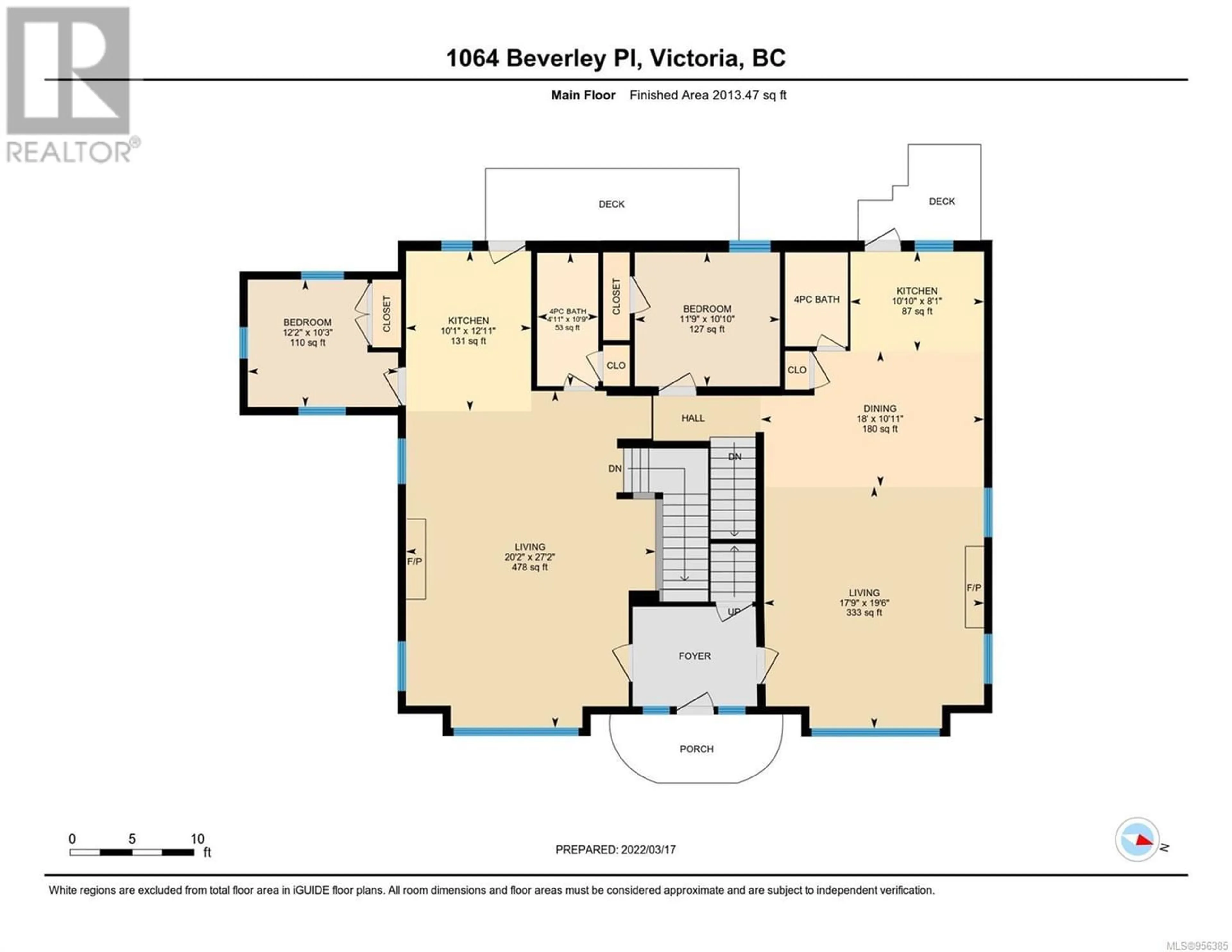 Floor plan for 1064 Beverley Pl, Victoria British Columbia V8S3Z8