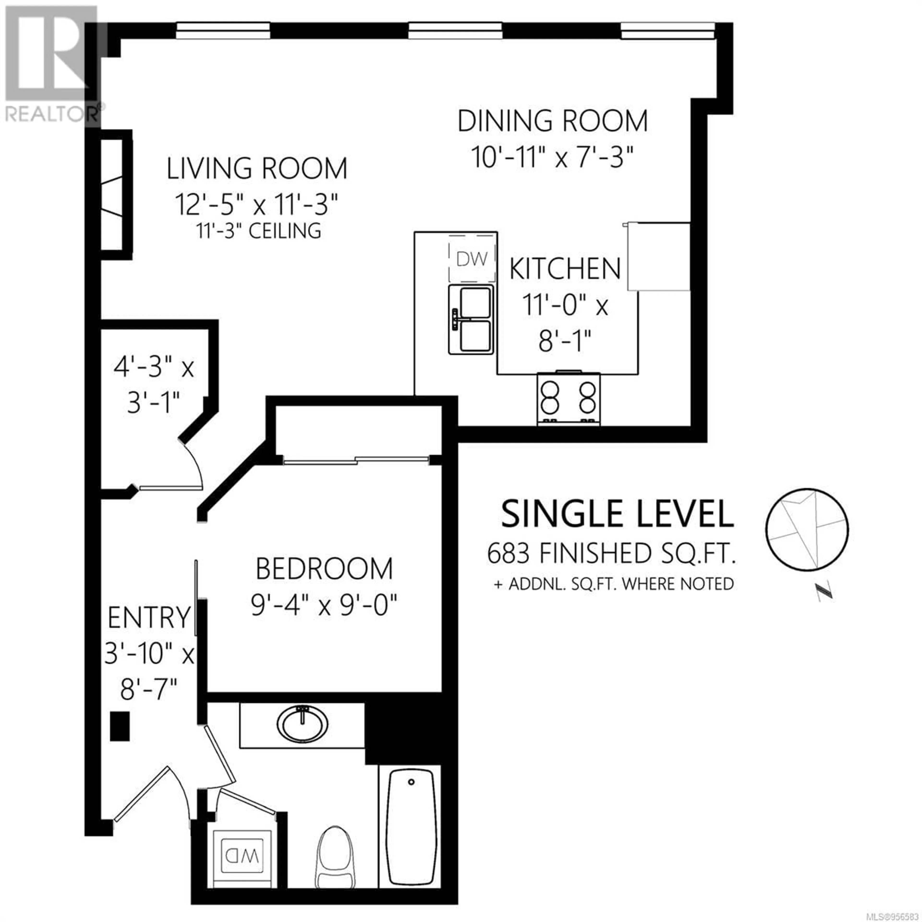 Floor plan for 204 610 Johnson St, Victoria British Columbia V8S4K3