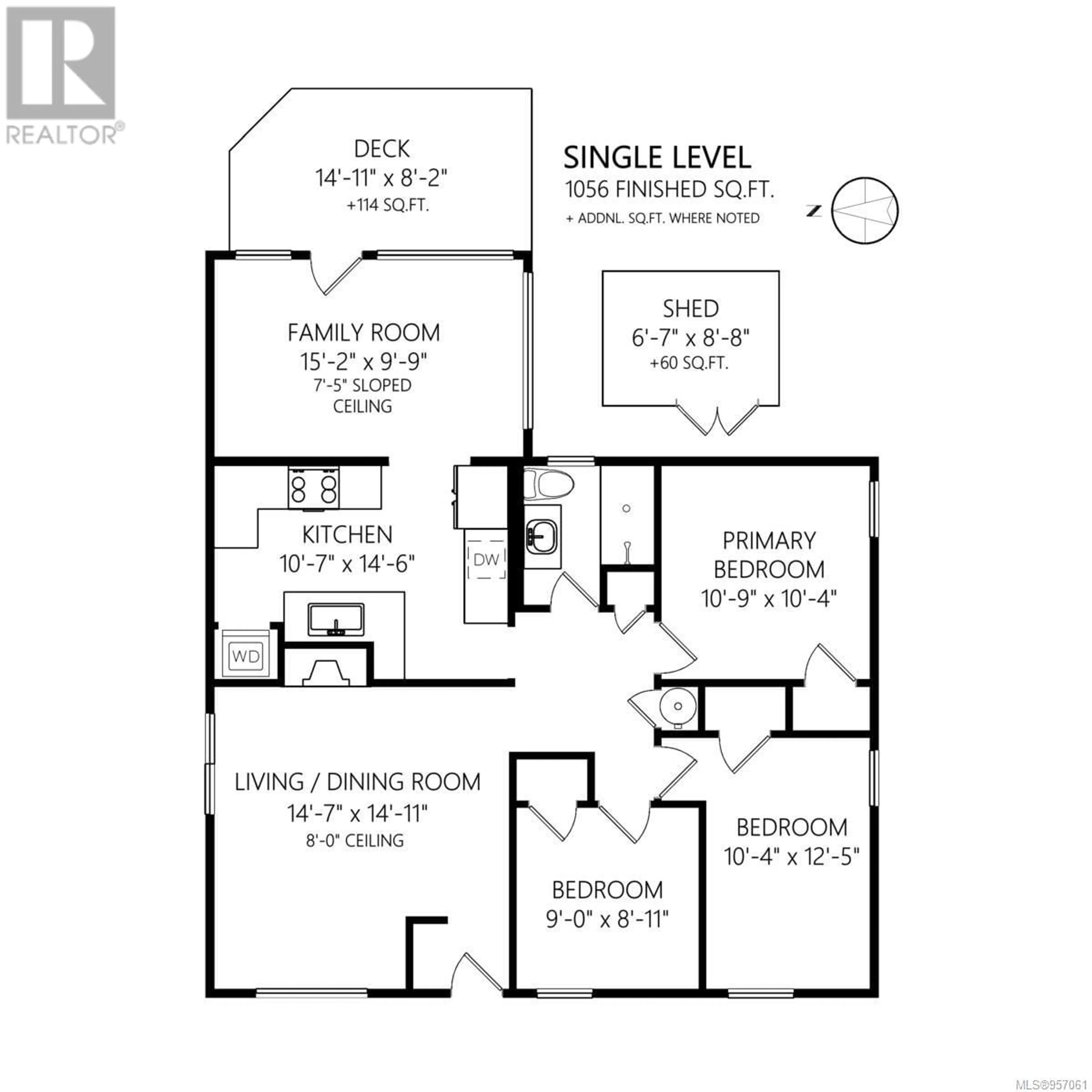 Floor plan for 1725 Amphion St, Victoria British Columbia V8R4Z8