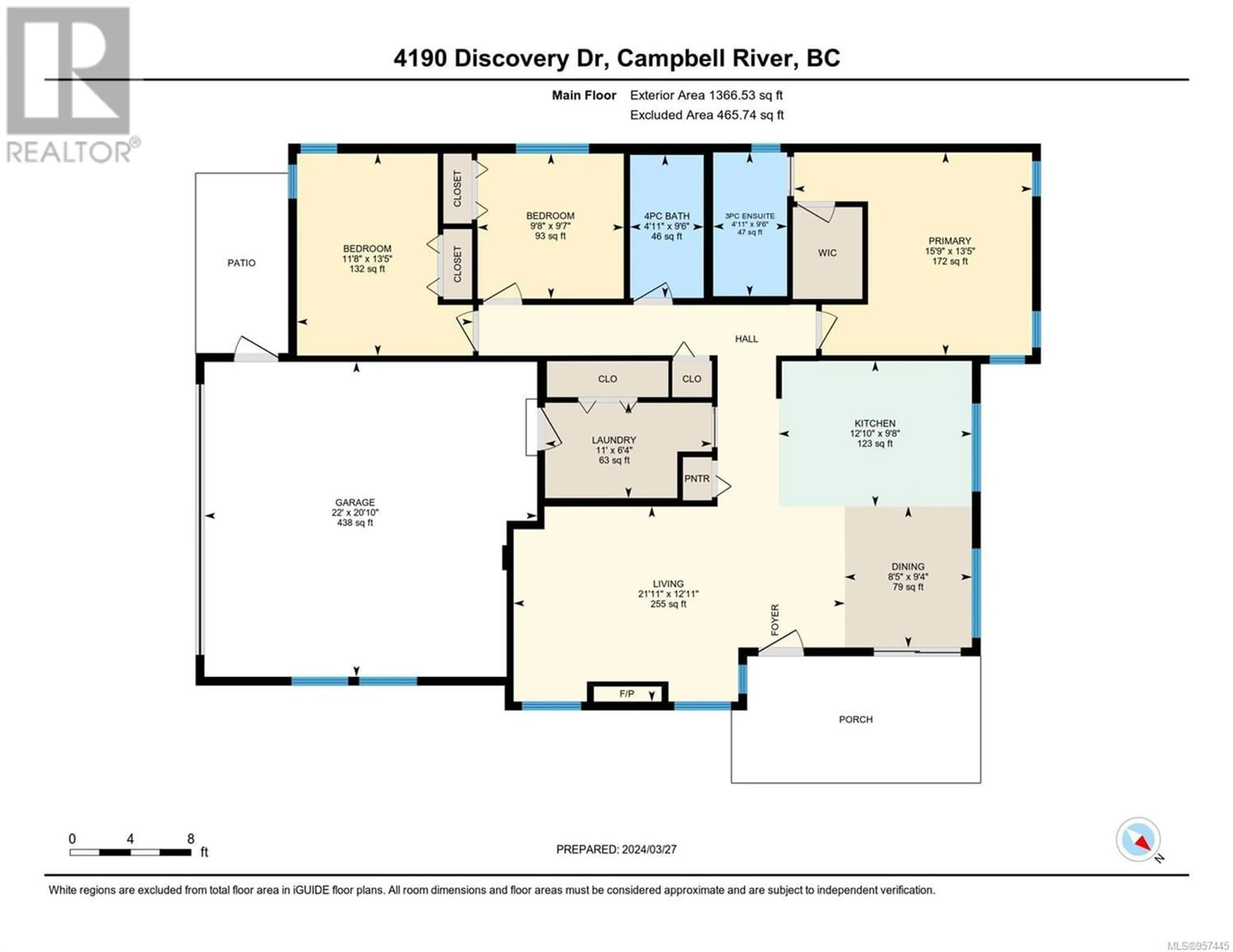 Floor plan for 4190 Discovery Dr, Campbell River British Columbia V9W4X7