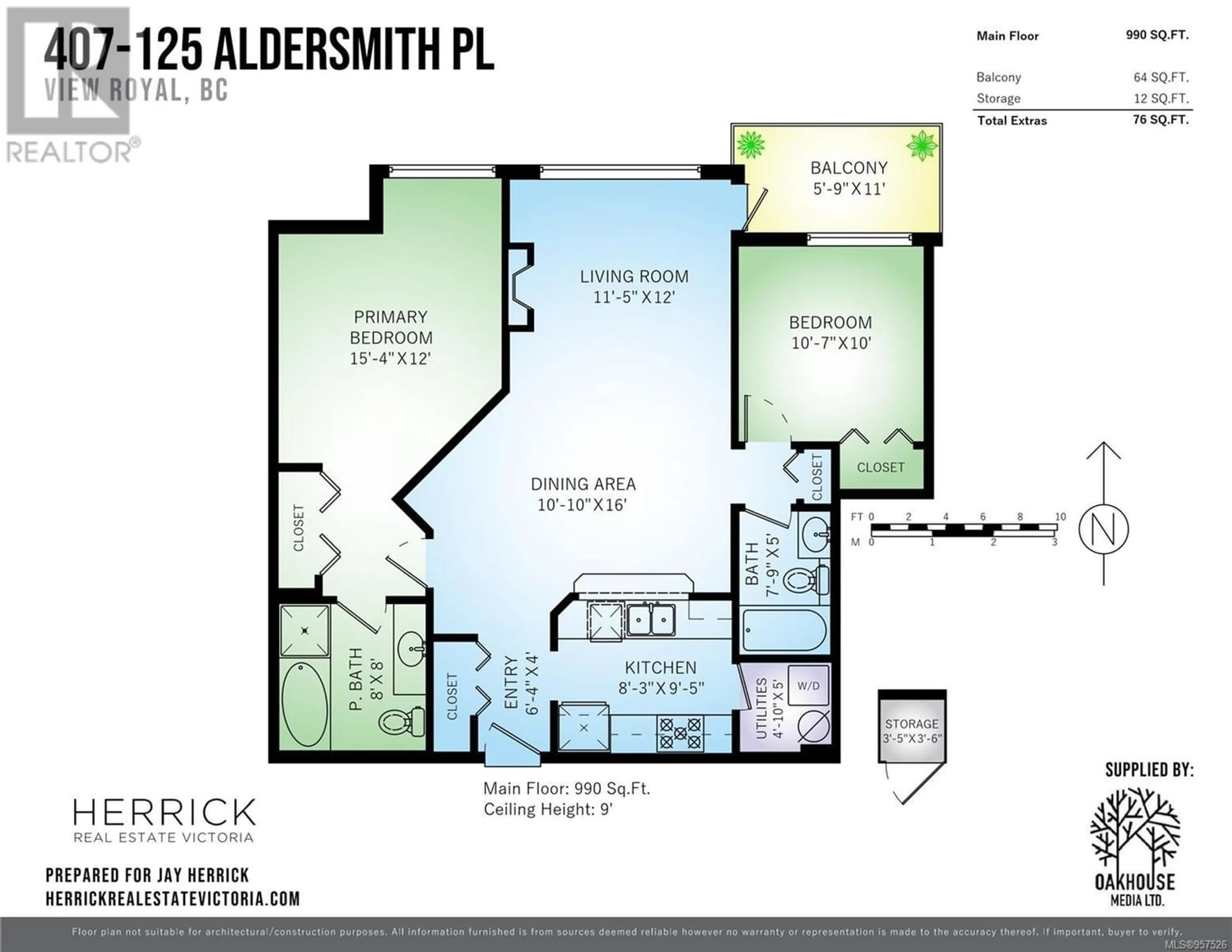 Floor plan for 407 125 Aldersmith Pl, View Royal British Columbia V9A7M7