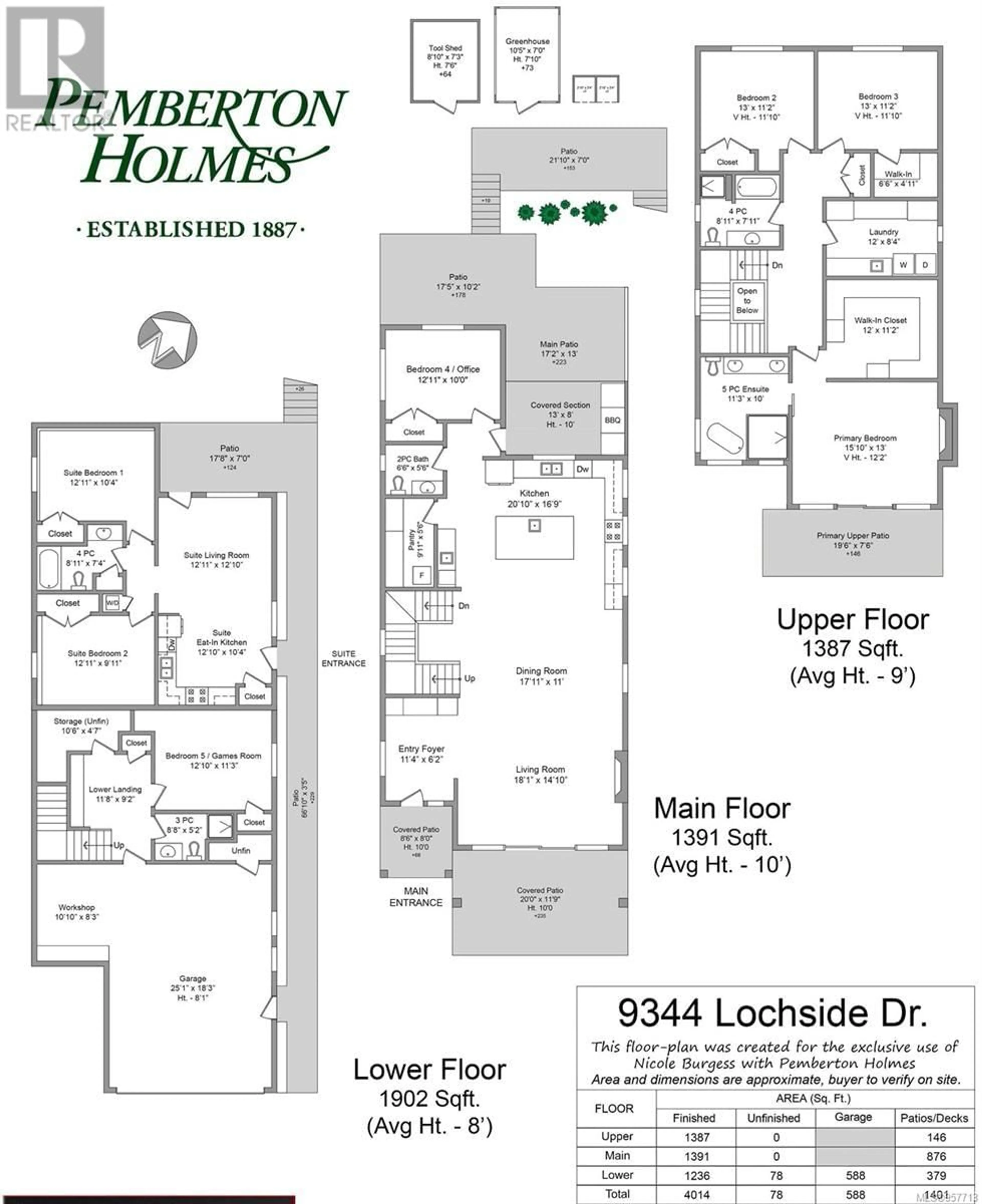 Floor plan for 9344 LOCHSIDE Dr, Sidney British Columbia V8L1N7