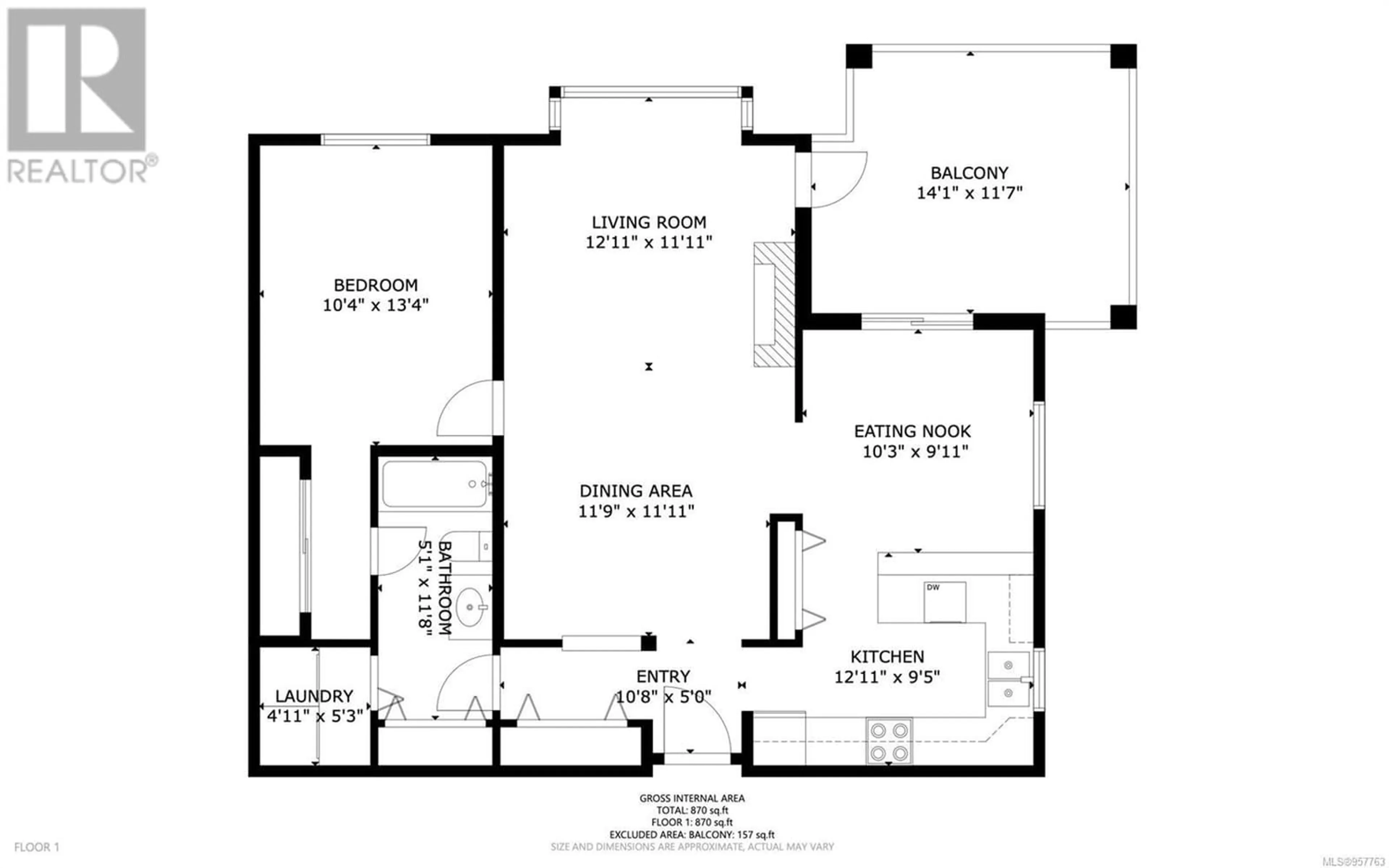 Floor plan for 309 5625 Edgewater Lane, Nanaimo British Columbia V9T6K3