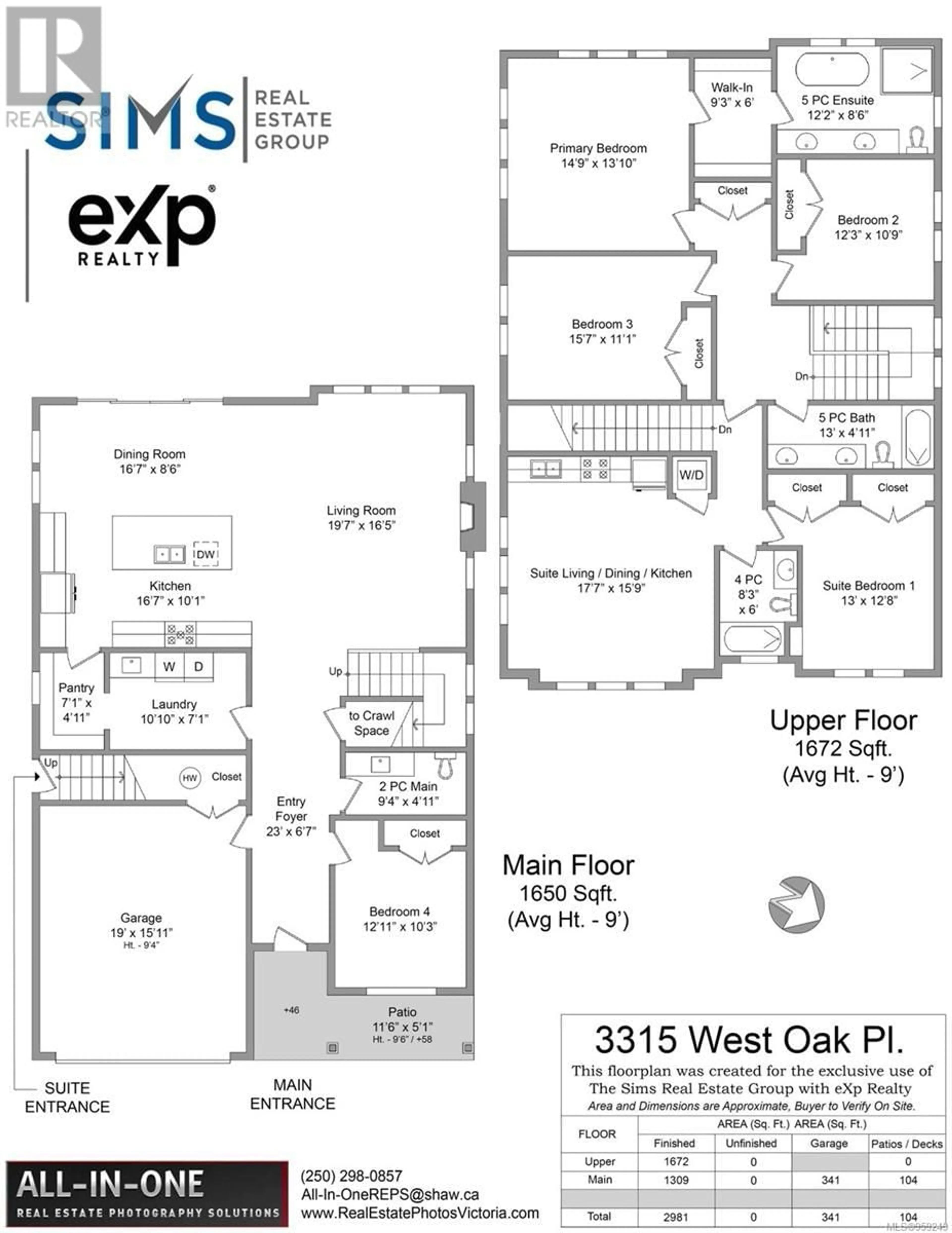 Floor plan for 3315 West Oak Pl, Langford British Columbia V9C2P2