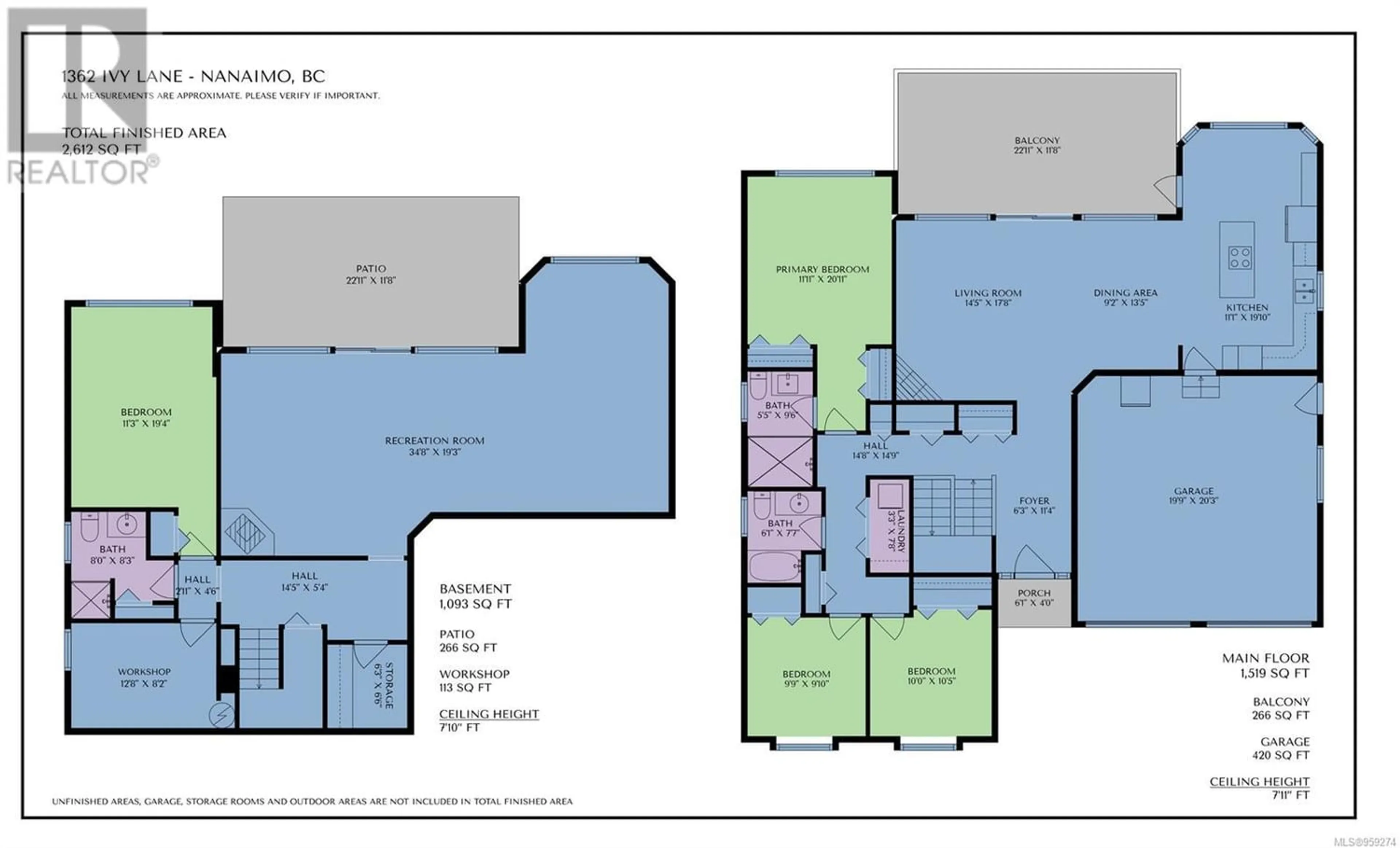 Floor plan for 1362 Ivy Lane, Nanaimo British Columbia V9T5T2