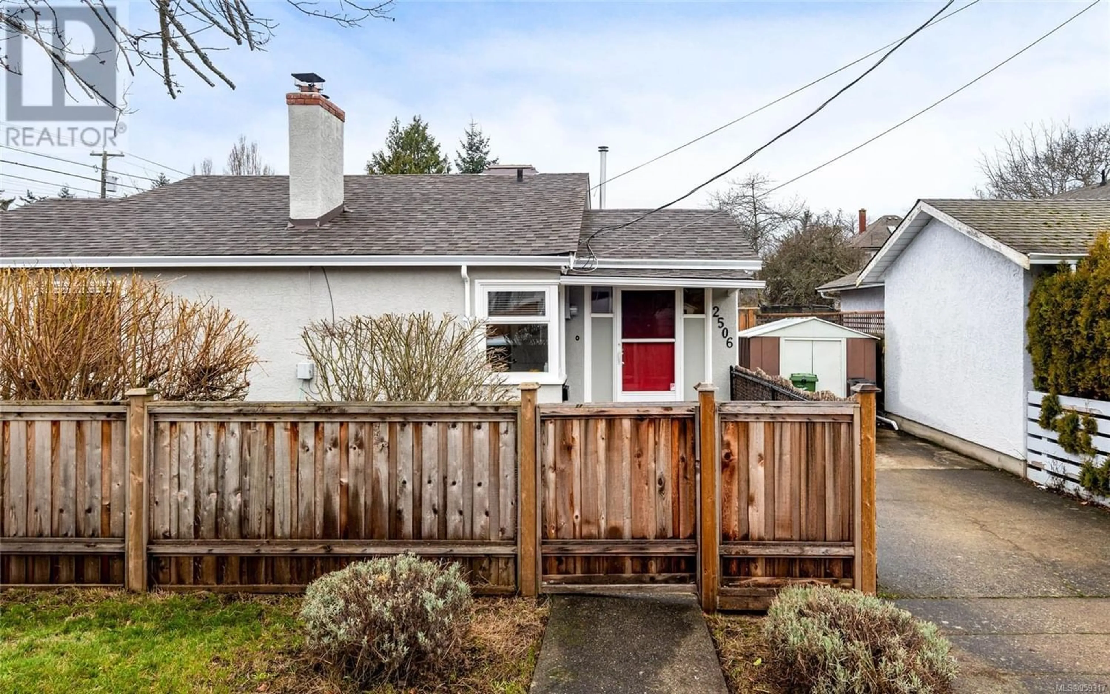 Fenced yard for 2506 Roseberry Ave, Victoria British Columbia V8R3T5