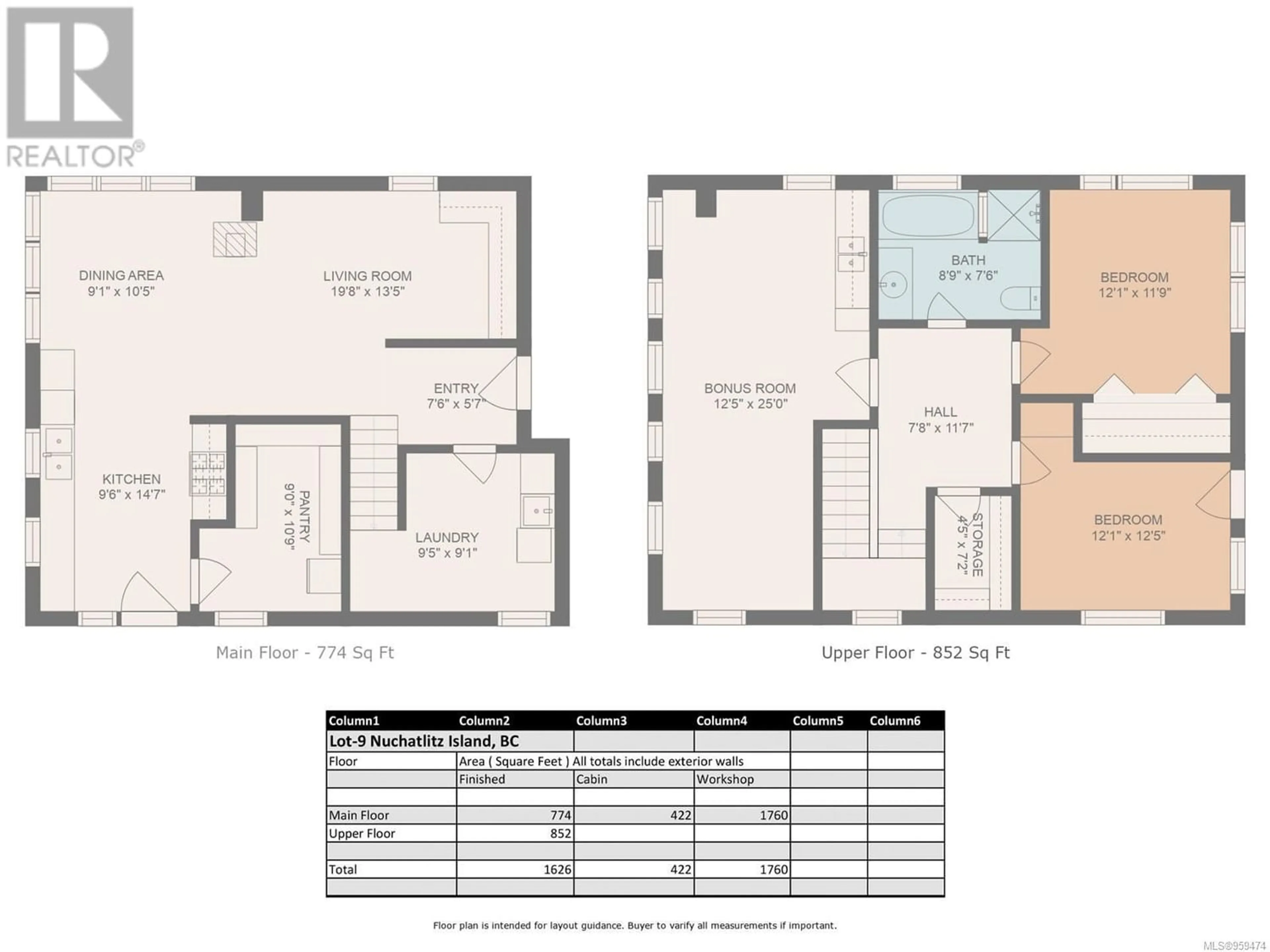 Floor plan for Lot 9 Nuchatlitz Island, See Remarks British Columbia V0N3P0