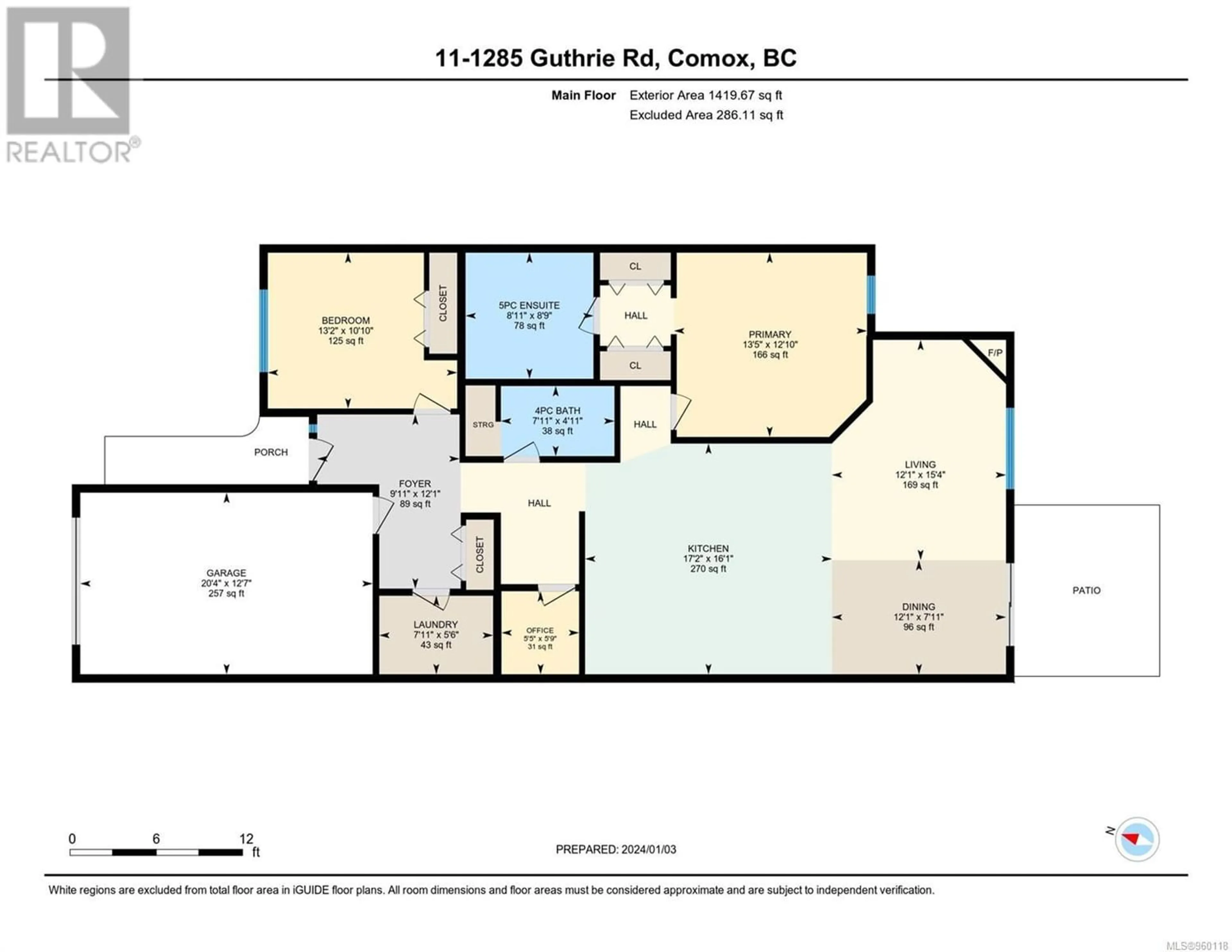 Floor plan for 11 1285 Guthrie Rd, Comox British Columbia V9M4E6