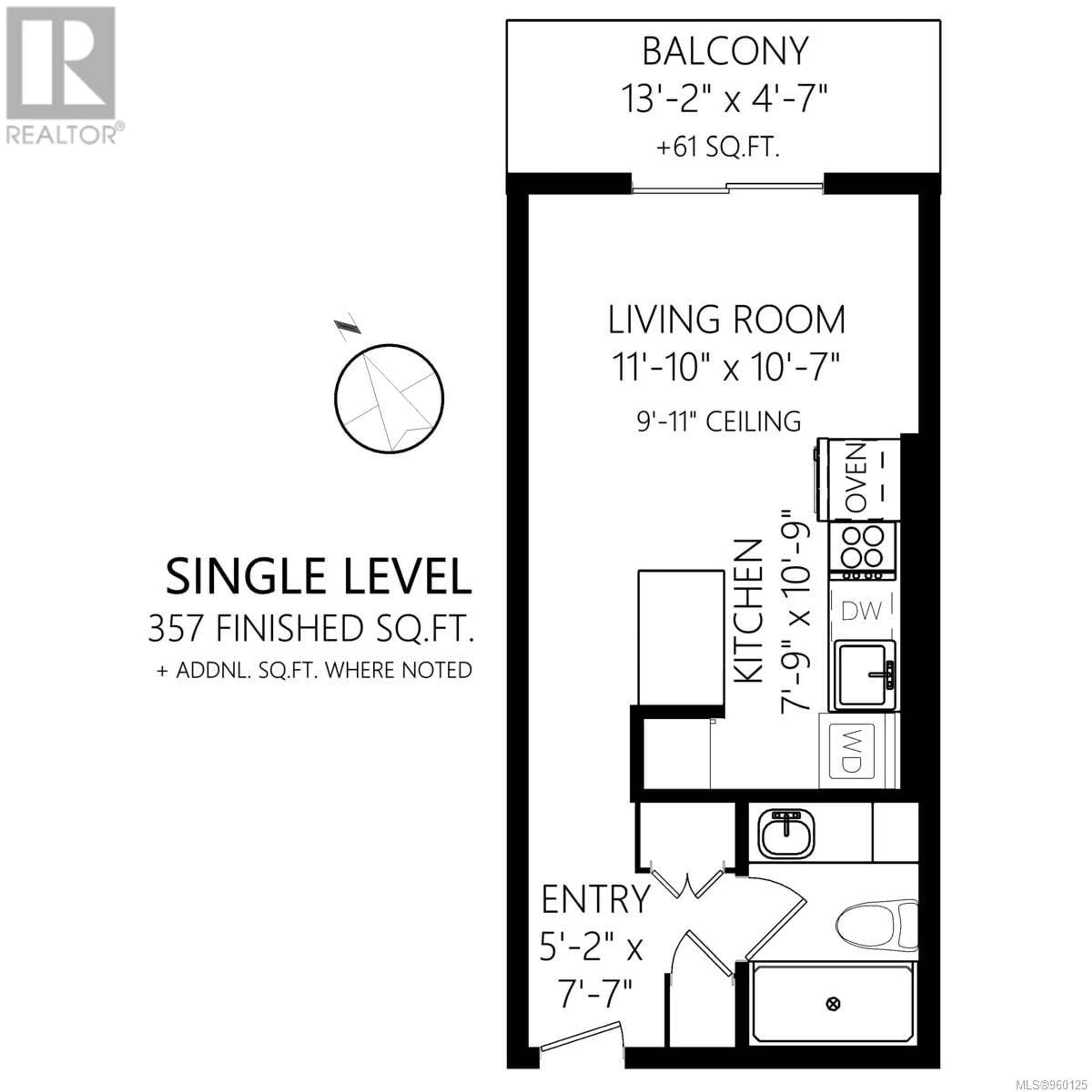 Floor plan for 807 1029 View St, Victoria British Columbia V8V4V6