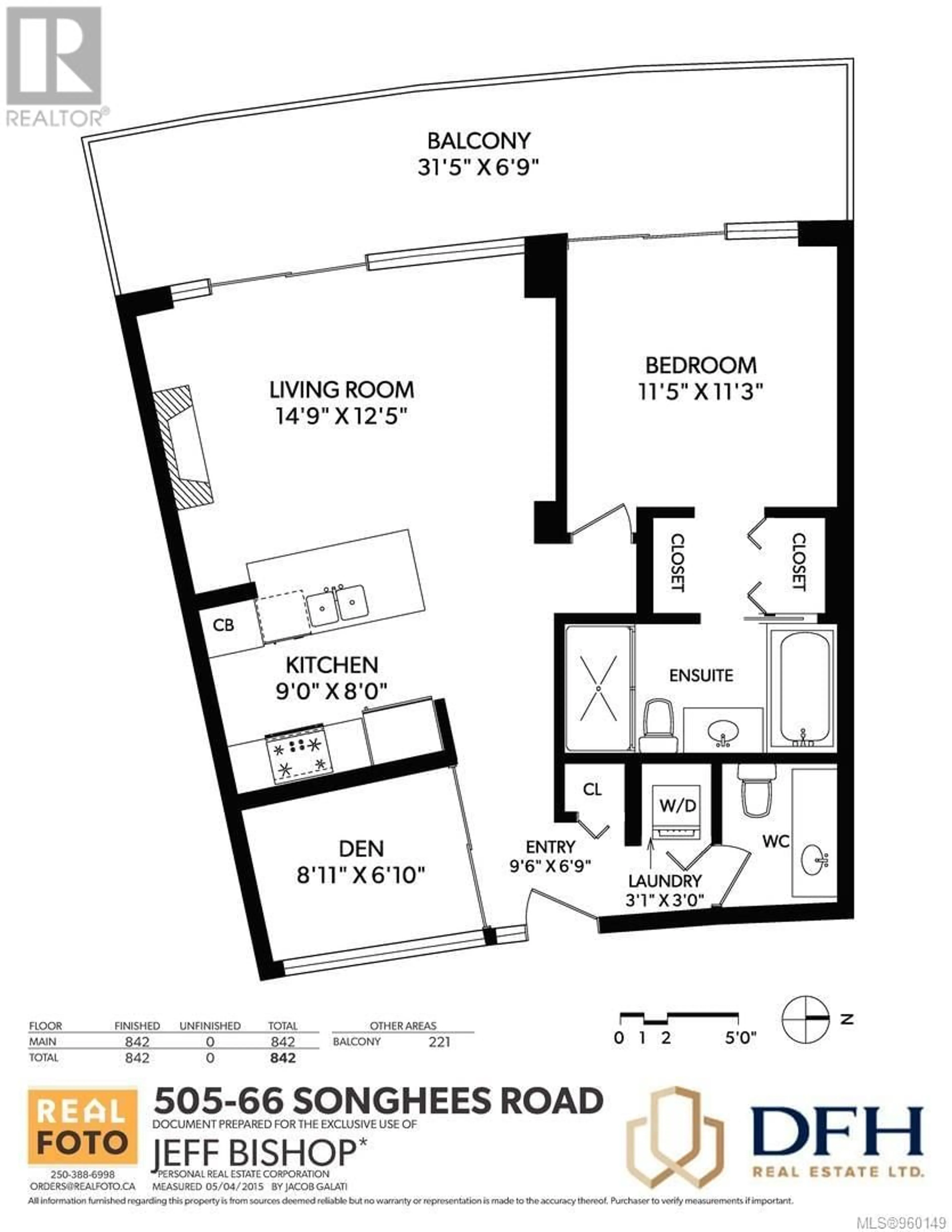 Floor plan for 505 66 Songhees Rd, Victoria British Columbia V9A0A2